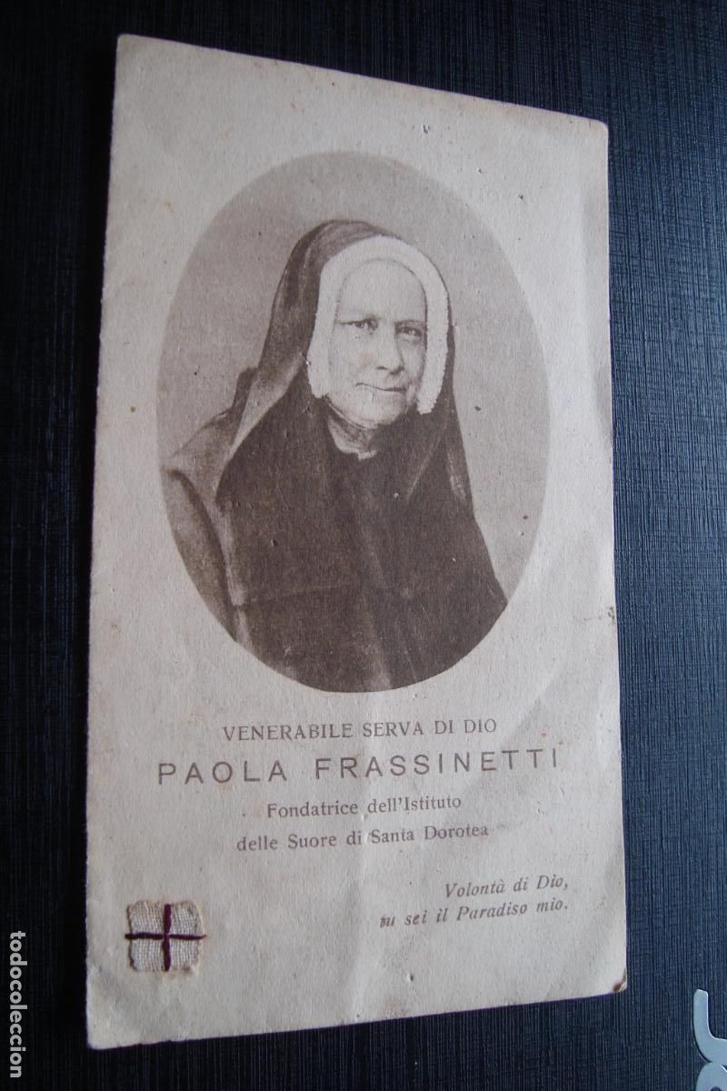 Postales: ANTIGUA ESTAMPA RELIGIOSA MADRE PAOLA FRASSINETTI. RELIQUIA RELIC. ROMA