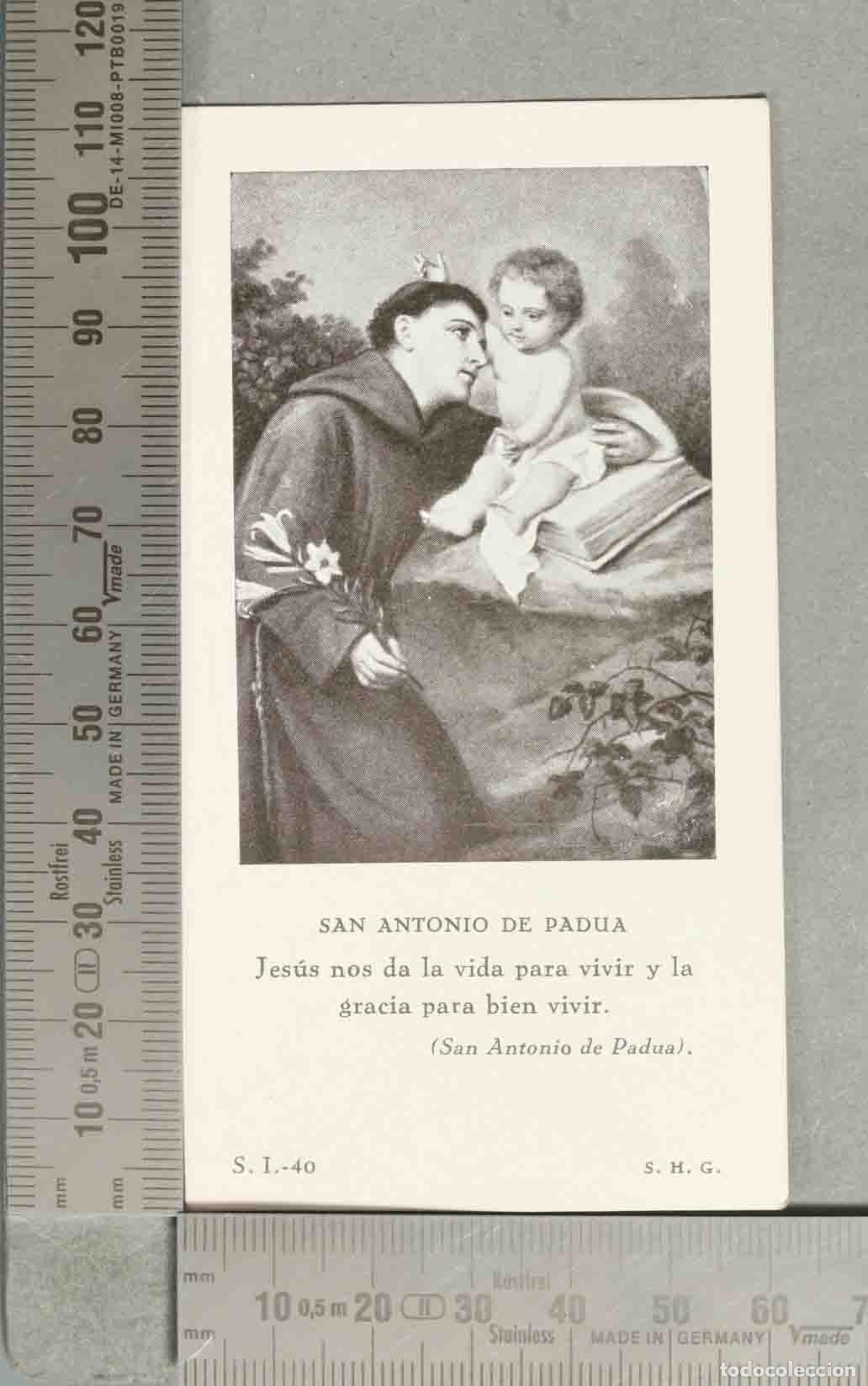 Postales: ESTAMPA. San Antonio de Padua con el Ni&ntilde;o Jes&uacute;s