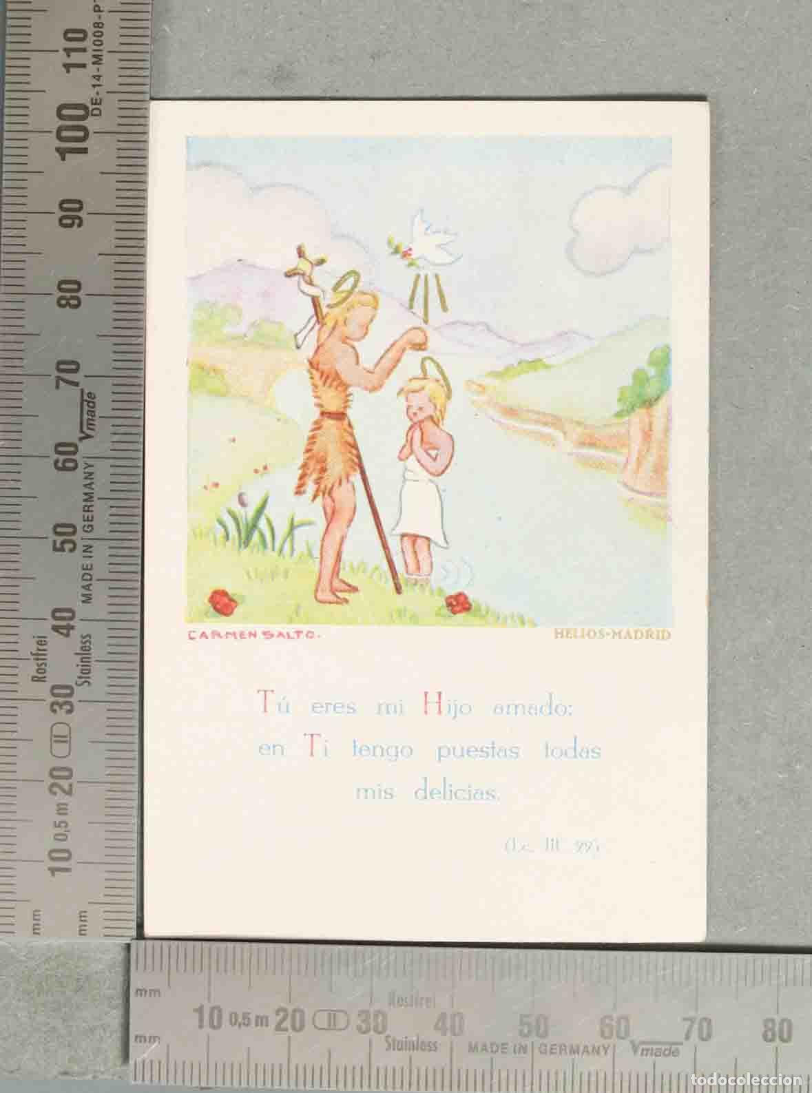 Postales: ESTAMPA. Bautismo de Jes&uacute;s - Carmen Salto - Helios Madrid