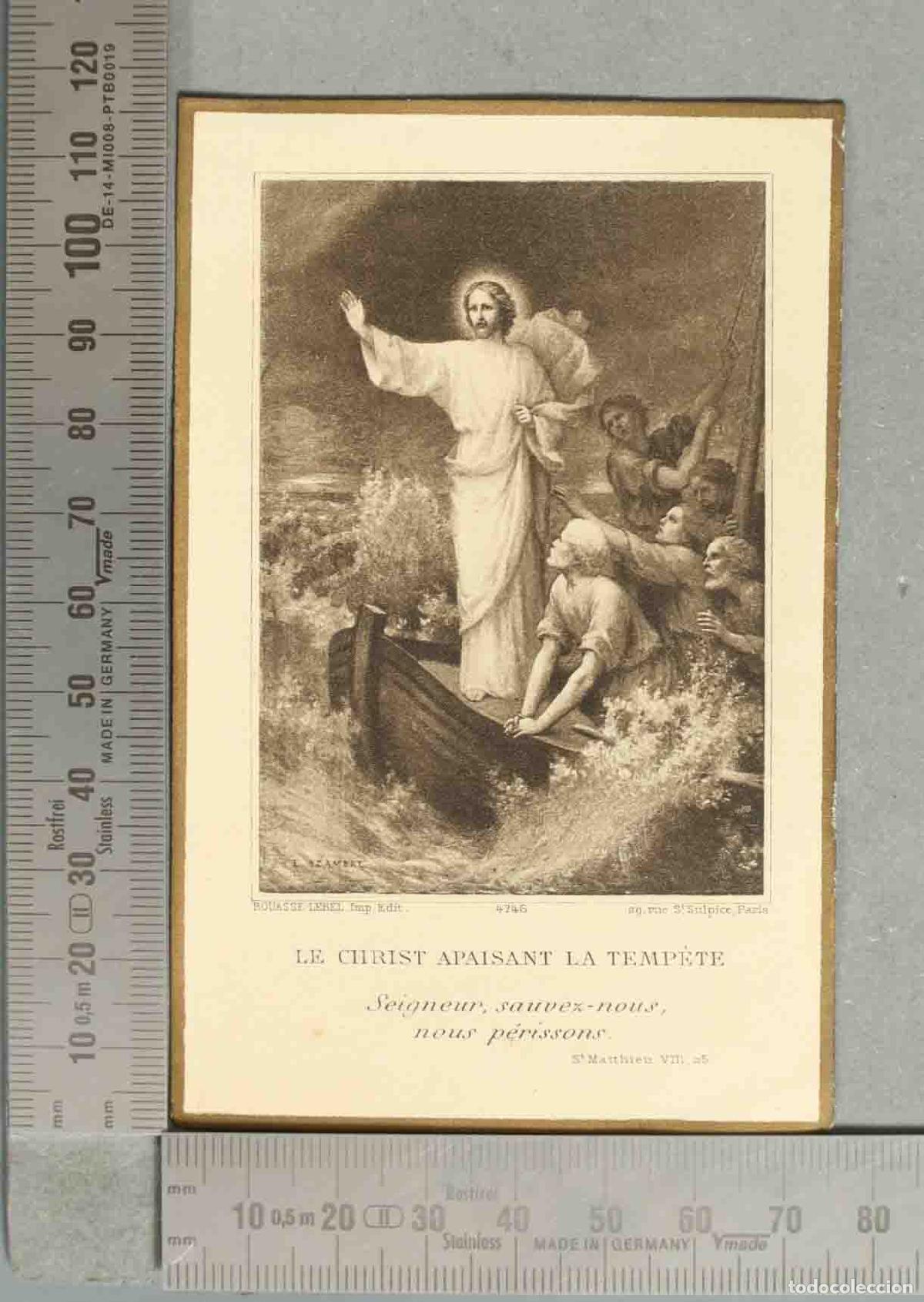 Postales: ESTAMPA. Le Christ apaisant la temp&ecirc;te - &Eacute;tienne Azambre - Maison Bouasse-Lebel