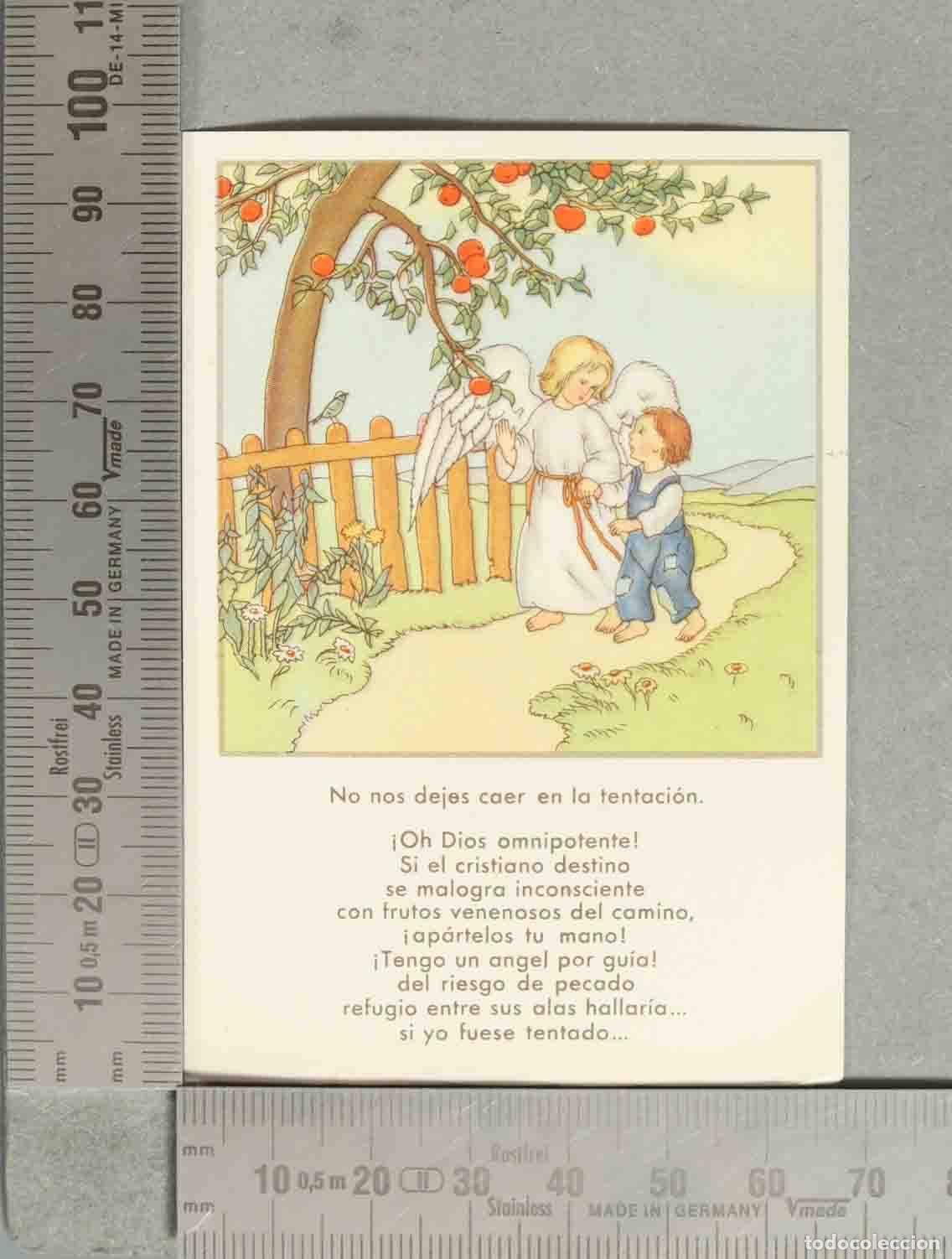 Postales: ESTAMPA. No nos dejes caer en la tentaci&oacute;n - &Aacute;ngel de la guarda