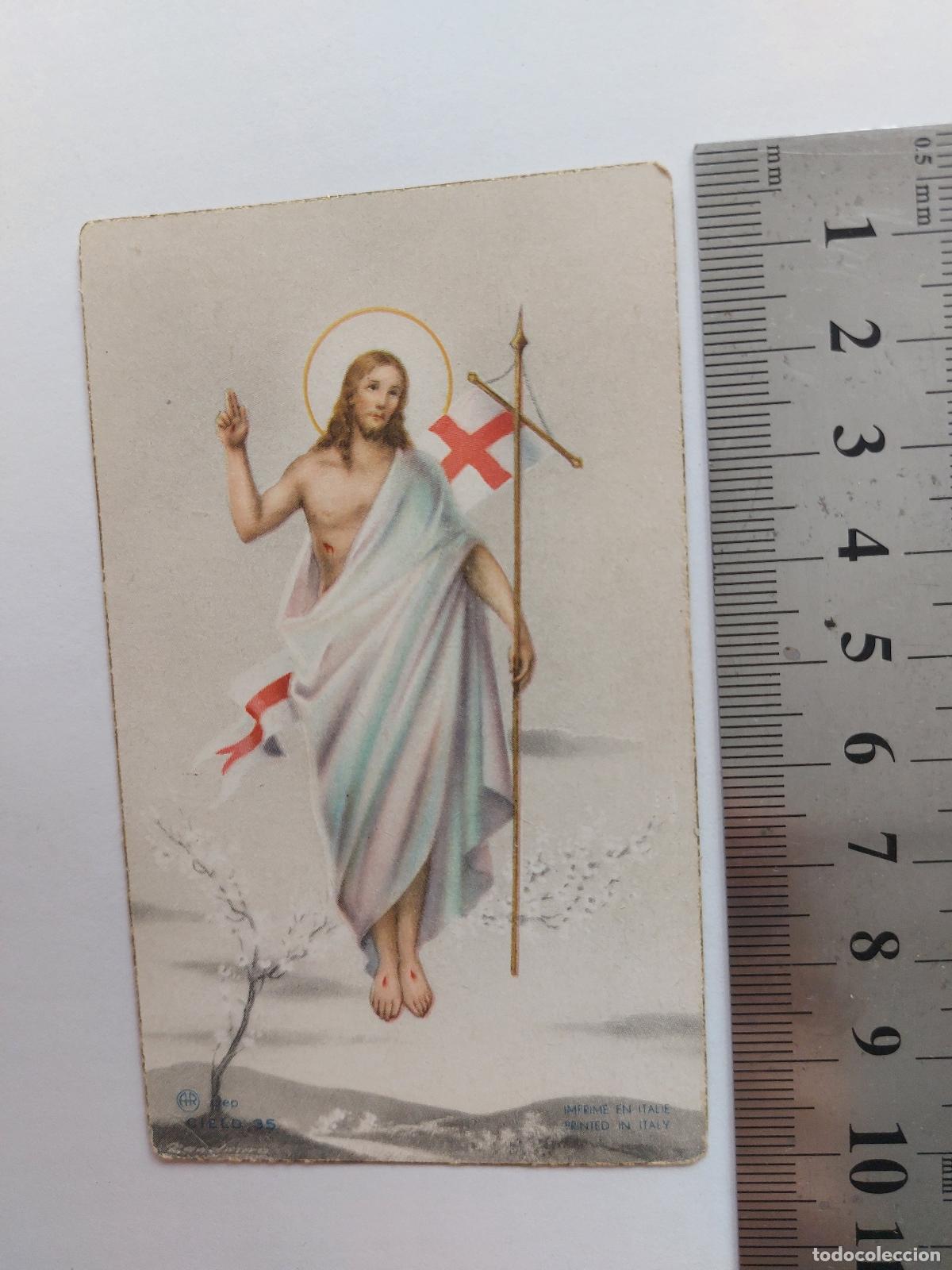 Postales: Estampa con ilustraci&oacute;n de la Resurrecci&oacute;n de Jesucristo