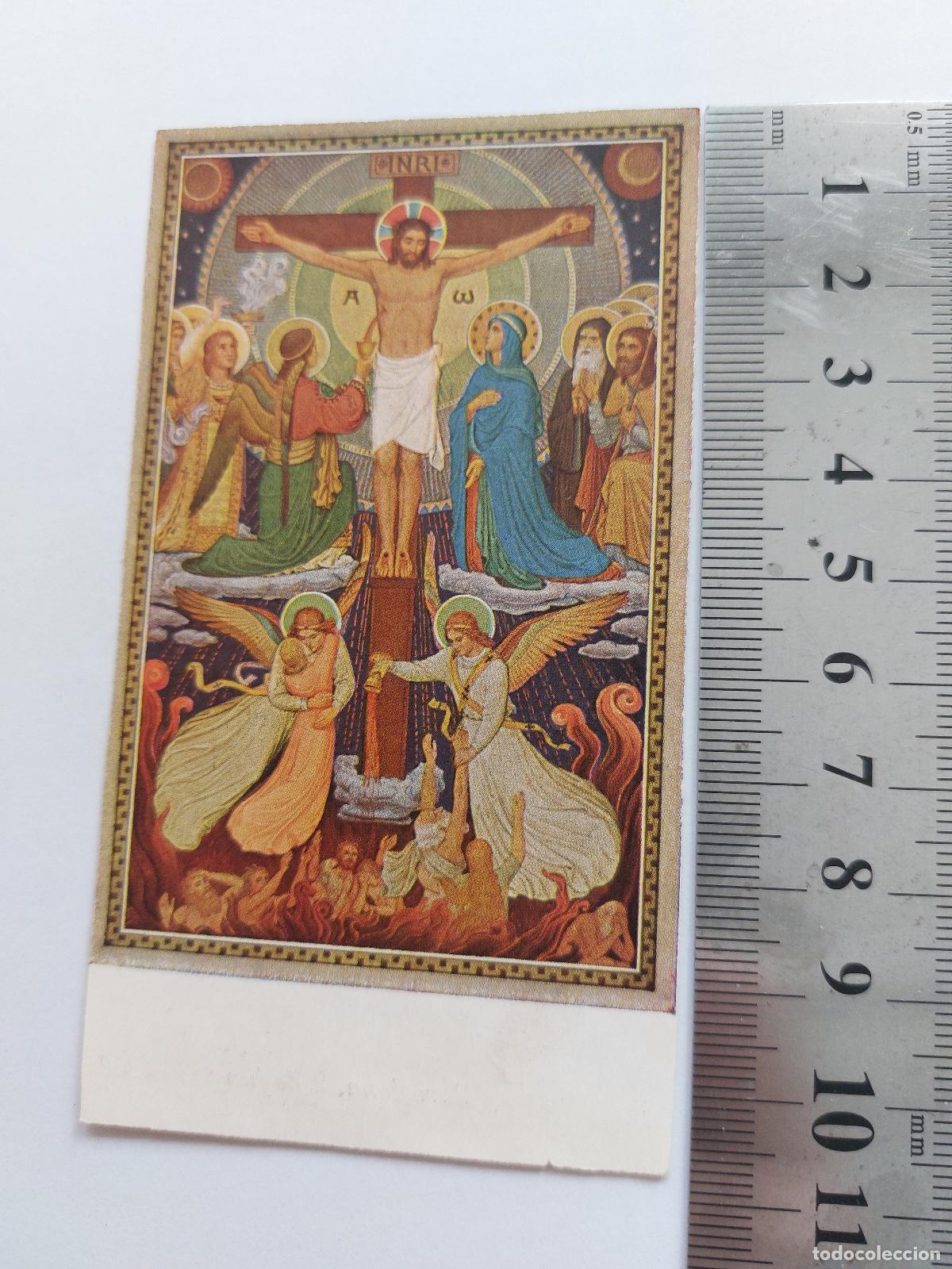 Cartoline: Estampa con estampa religiosa de la Primera Misa en Barcelona