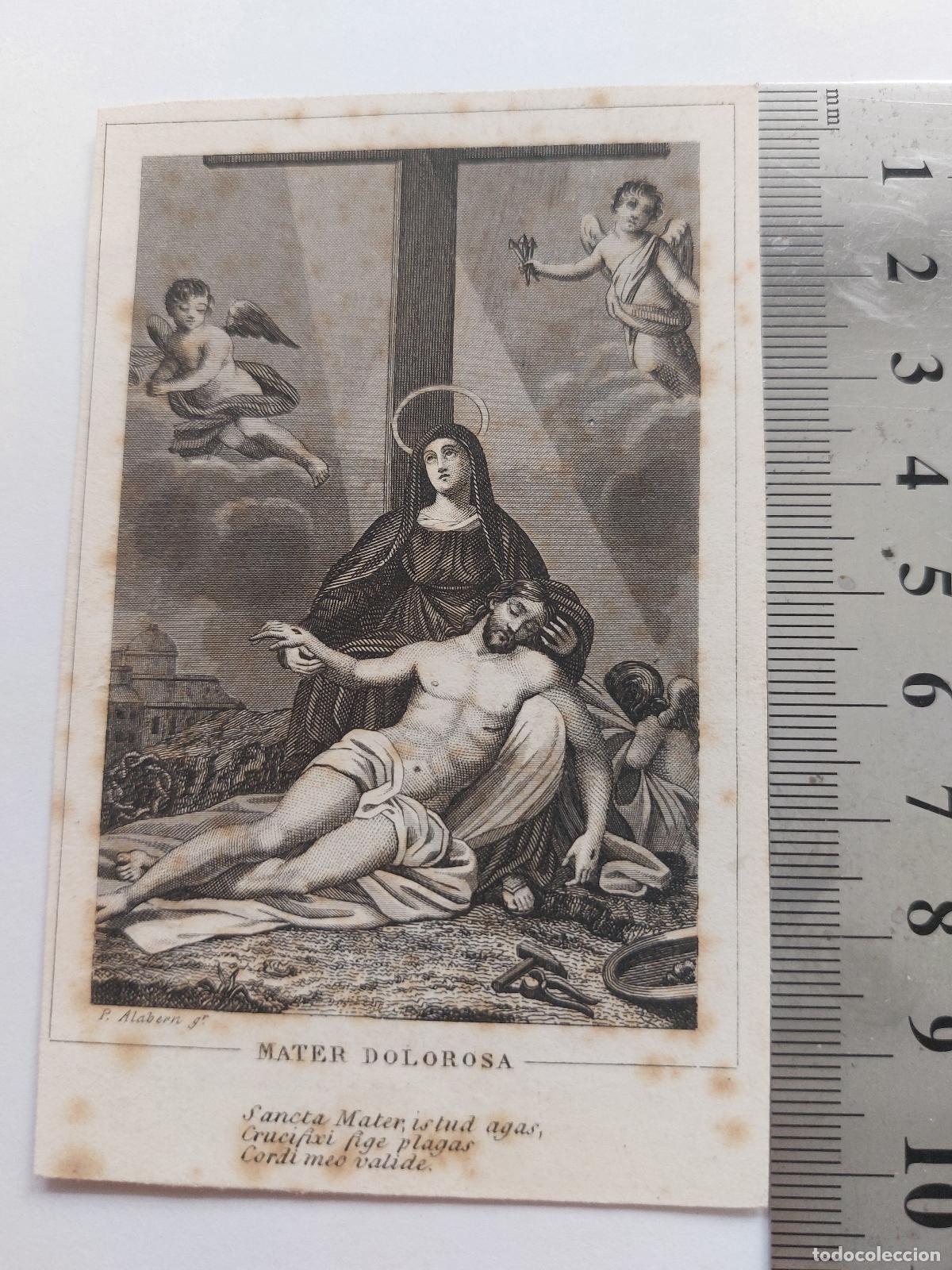 Cartoline: Estampa con estampa religiosa Mater Dolorosa