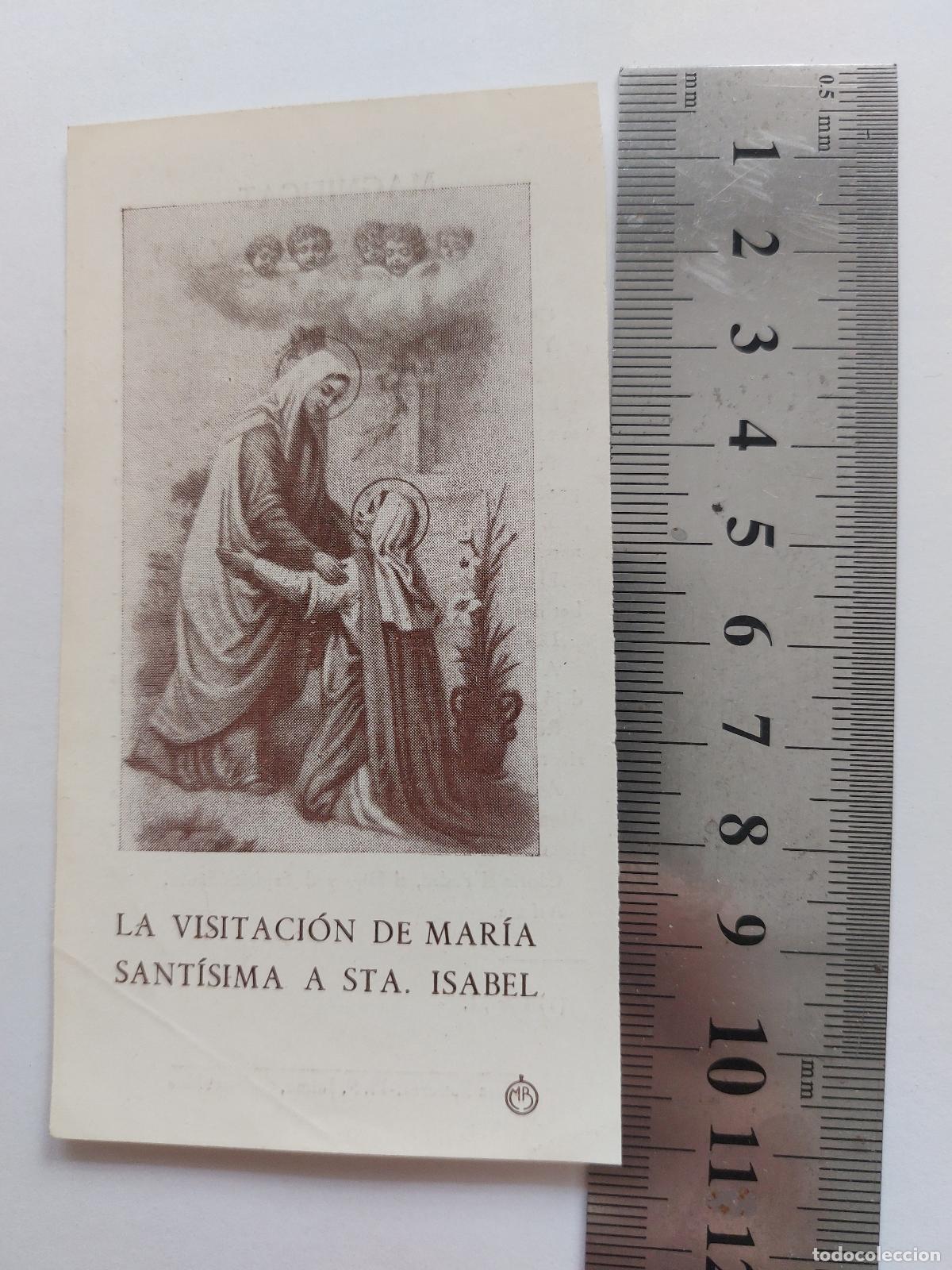Cartoline: Estampa religiosa: La Visitaci&oacute;n de Mar&iacute;a a Santa Isabel