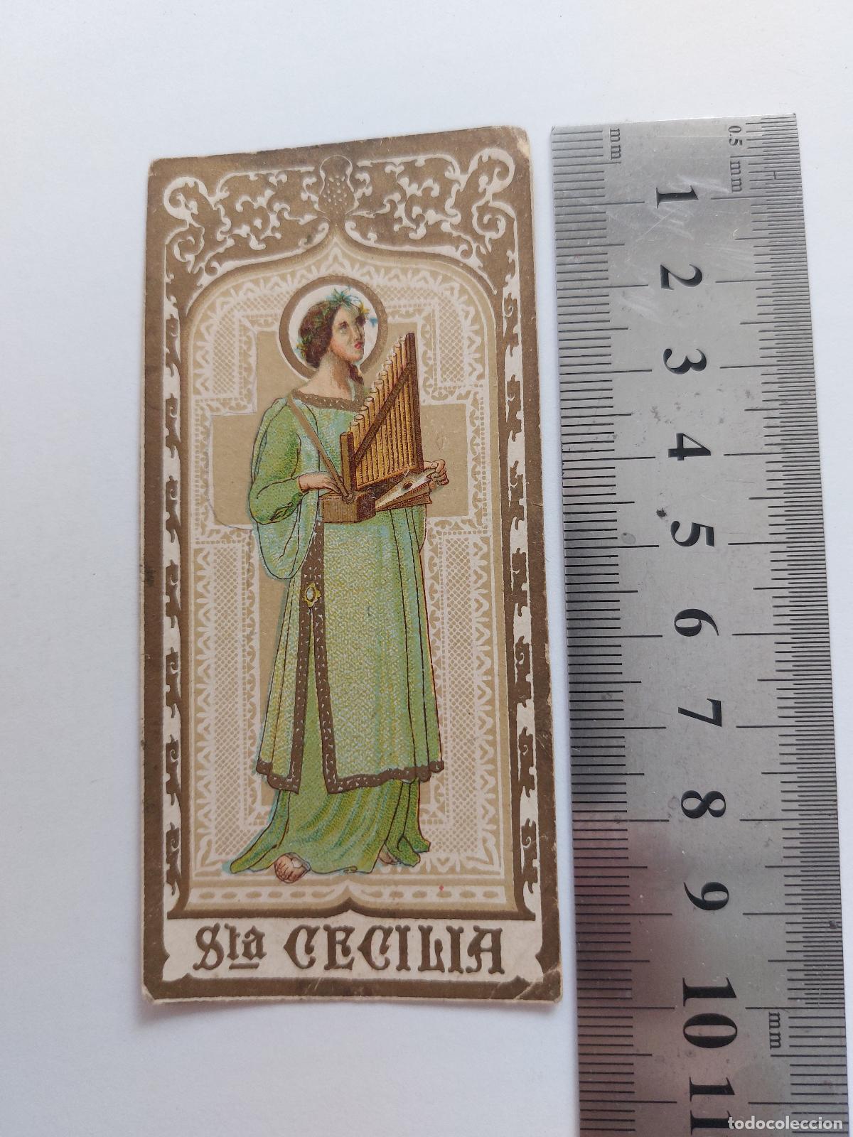 Postales: Estampa de Santa Cecilia, Ilustraci&oacute;n Art&iacute;stica Religiosa