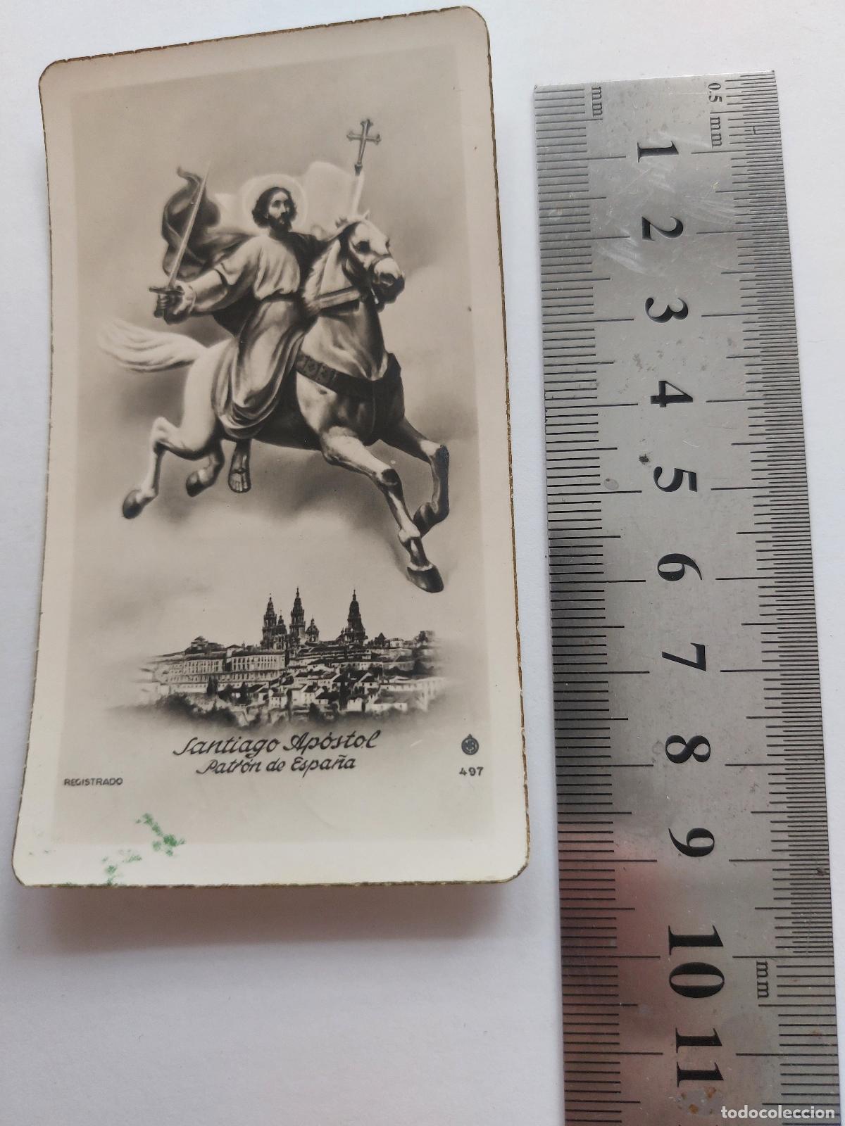 Postales: Estampa de Santiago Apostol, Patr&oacute;n de Espa&ntilde;a, imagen cl&aacute;sica