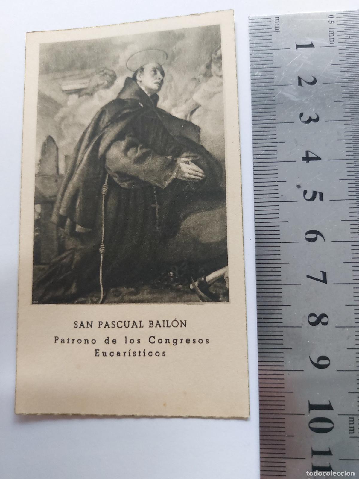 Postales: Estampa de San Pascual Bail&oacute;n Patrono de los Congresos Eucar&iacute;sticos