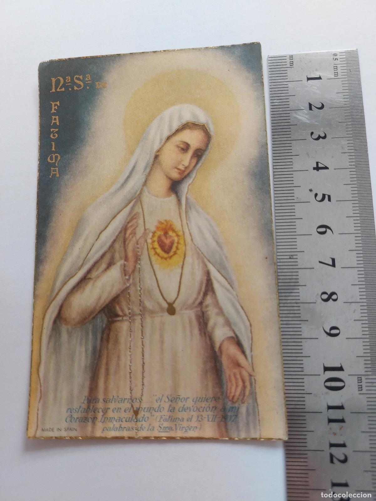 Postales: Estampa religiosa de la Virgen de F&aacute;tima