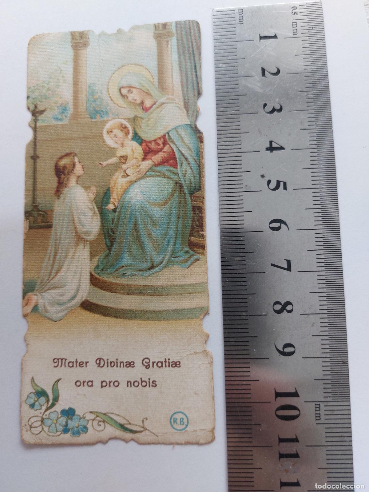Postales: Estampa de estampa religiosa con la Virgen Mar&iacute;a y el ni&ntilde;o Jes&uacute;s