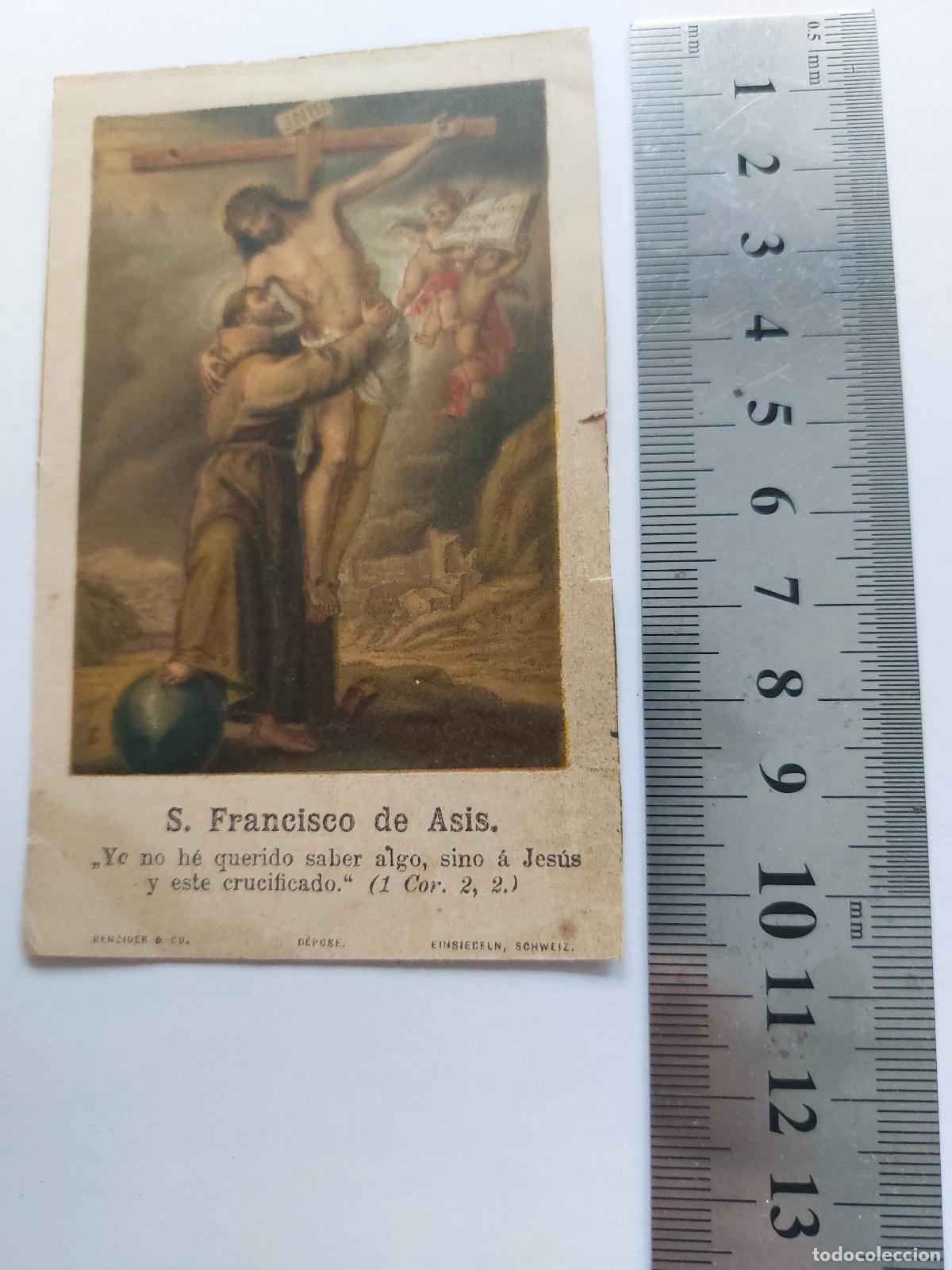 Postales: Estampa con imagen art&iacute;stica de San Francisco de Asis, arte religioso