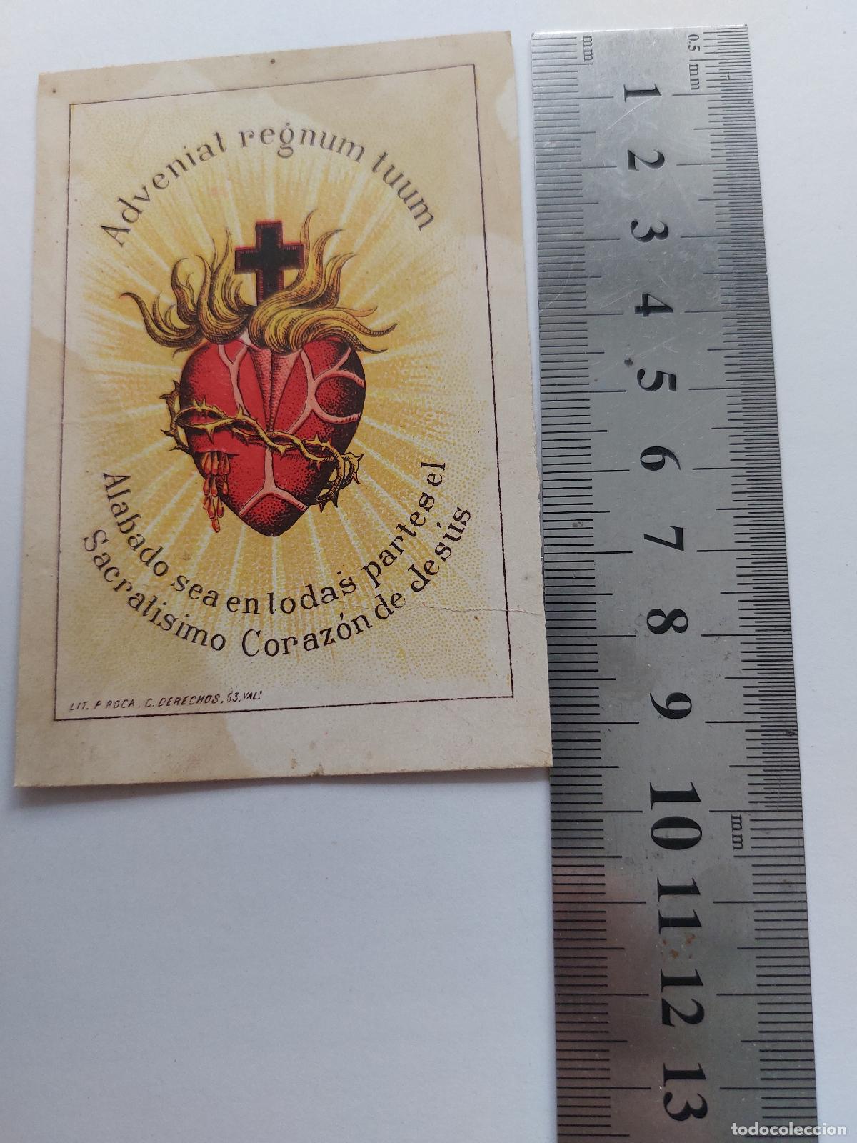 Postales: Estampa religiosa del Sagrado Coraz&oacute;n de Jes&uacute;s