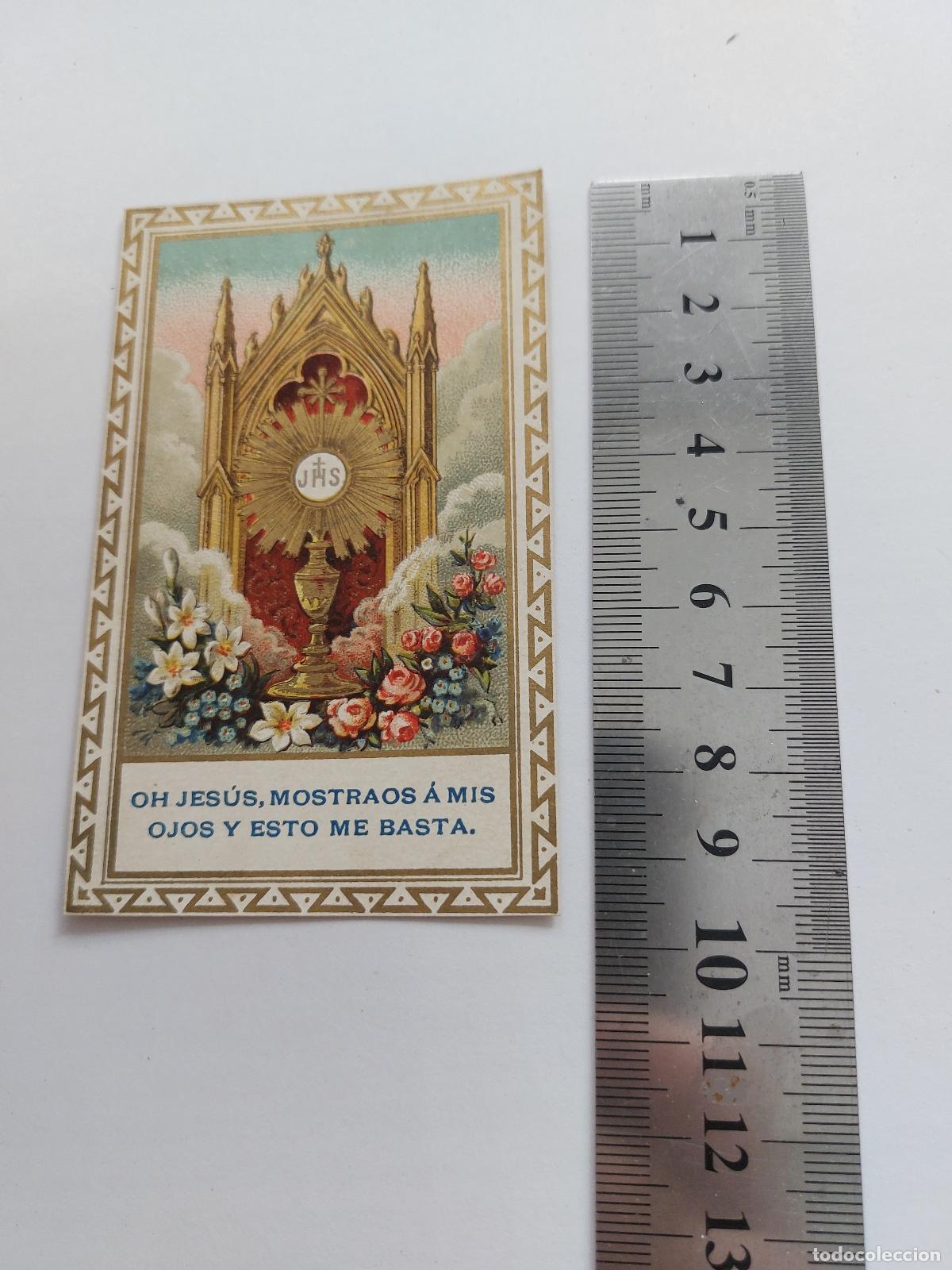 Postais: Estampa con ilustraci&oacute;n religiosa de la Eucarist&iacute;a