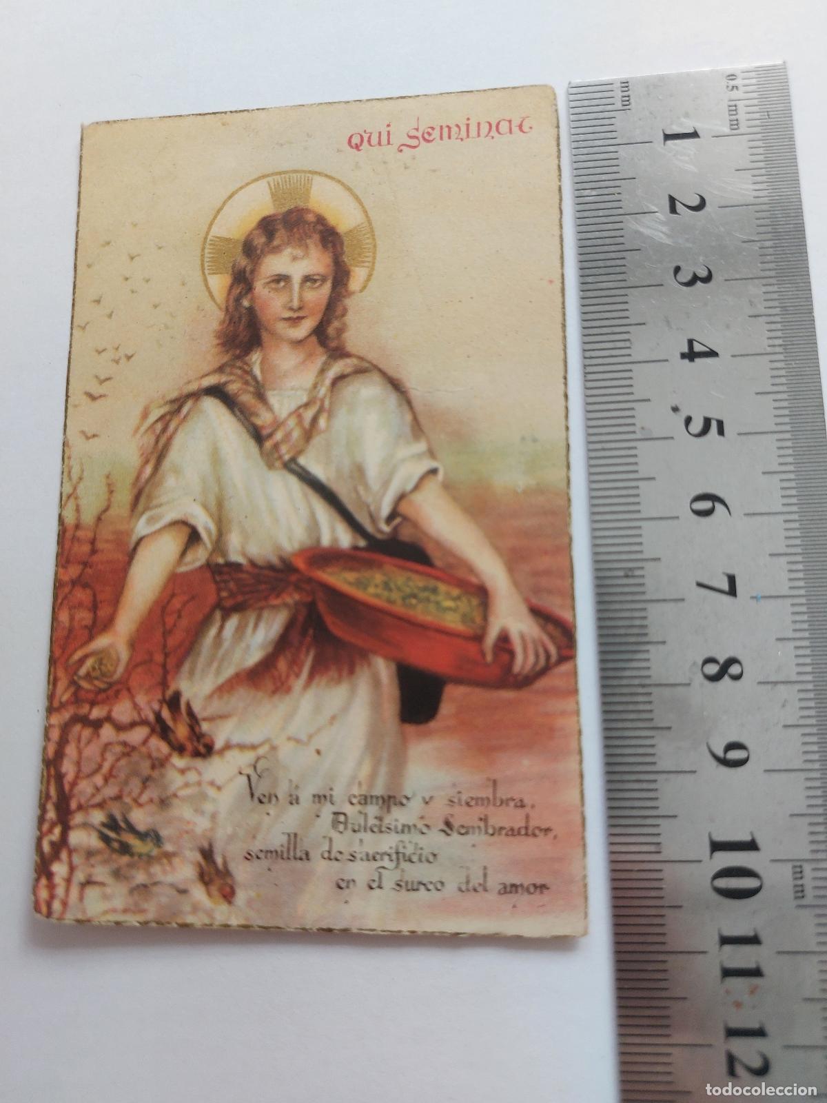 Postales: Estampa religiosa ilustrada con la figura del sembrador