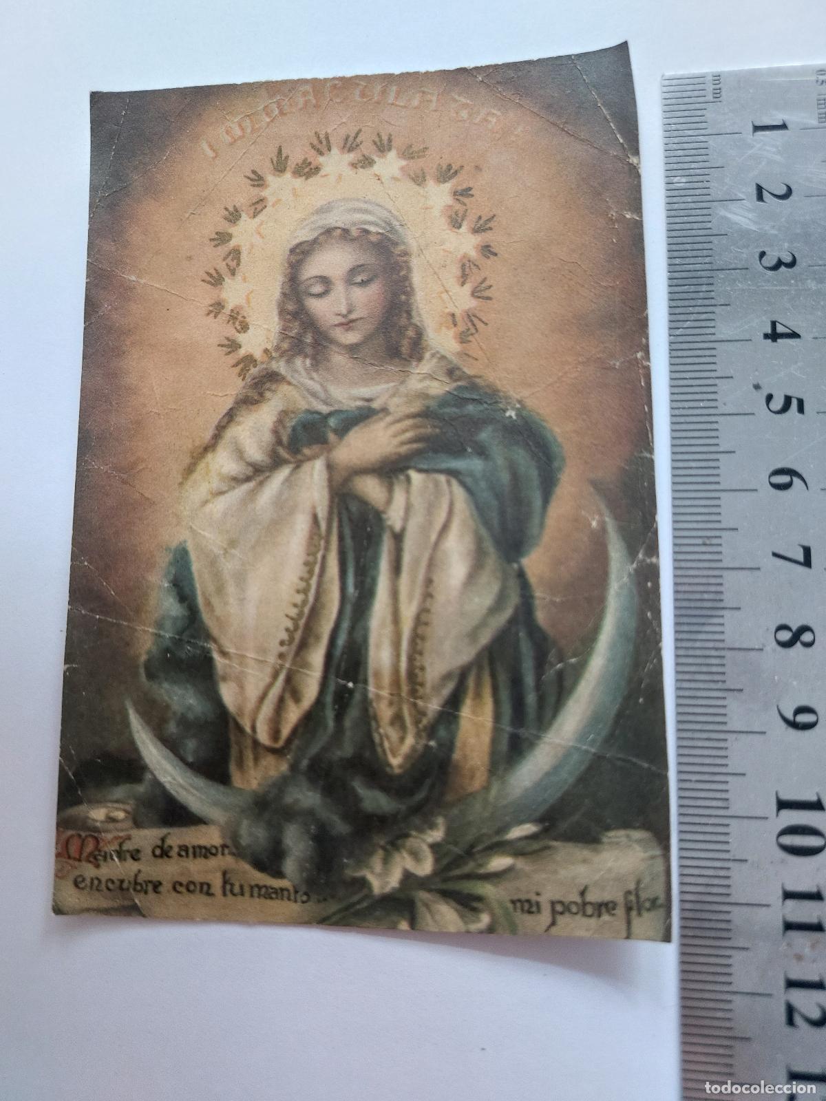 Postales: Estampa de la Inmaculada Concepci&oacute;n representaci&oacute;n religiosa