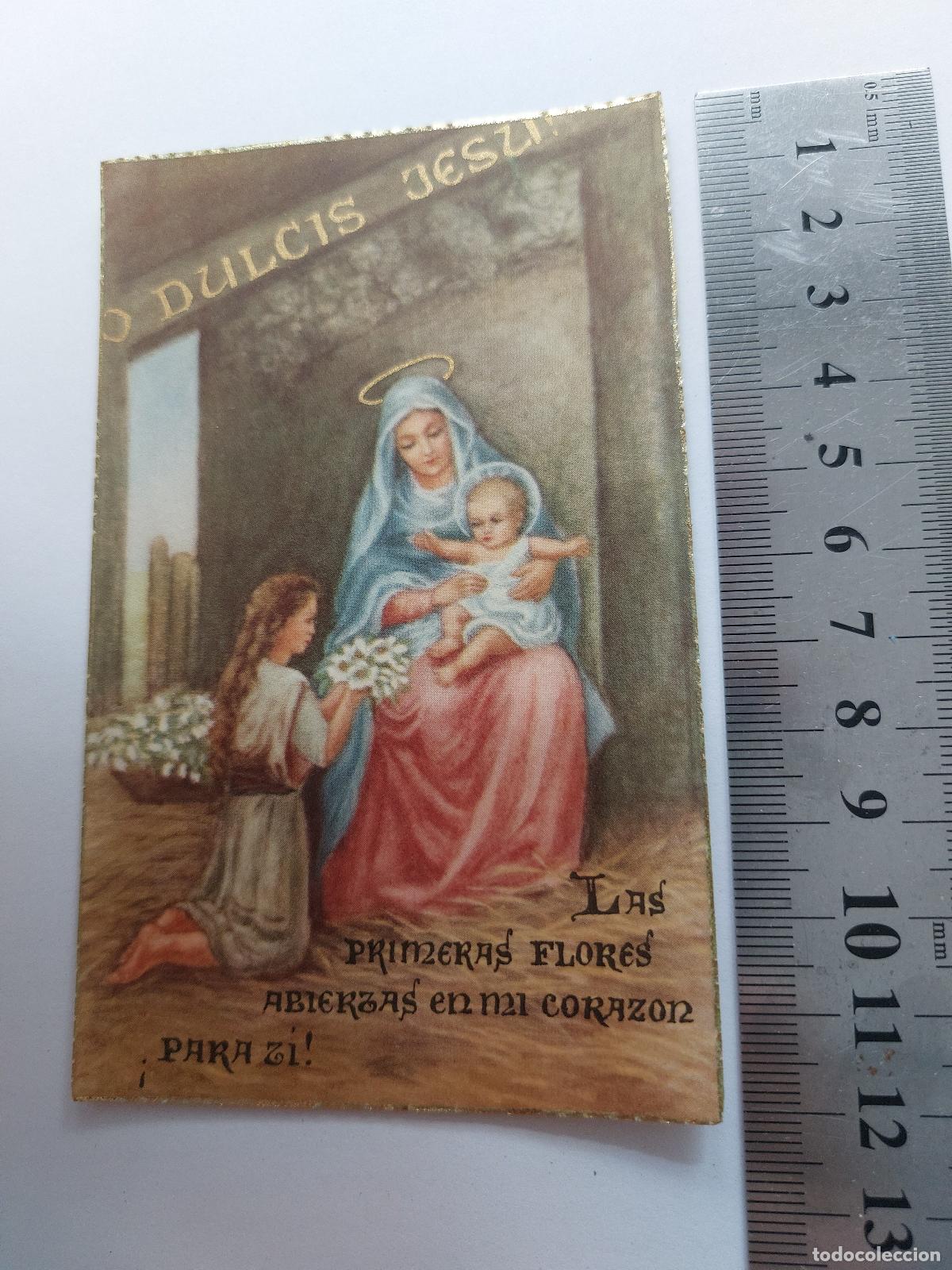 Postales: Estampa religiosa con imagen de la Virgen Mar&iacute;a y el Ni&ntilde;o Jes&uacute;s