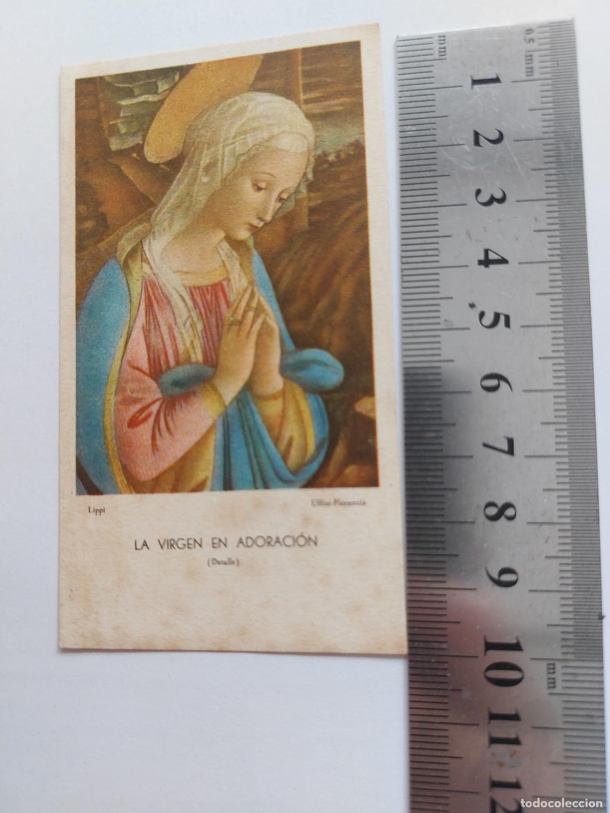 Postales: Estampa con detalle de La Virgen en Adoraci&oacute;n de Filippo Lippi