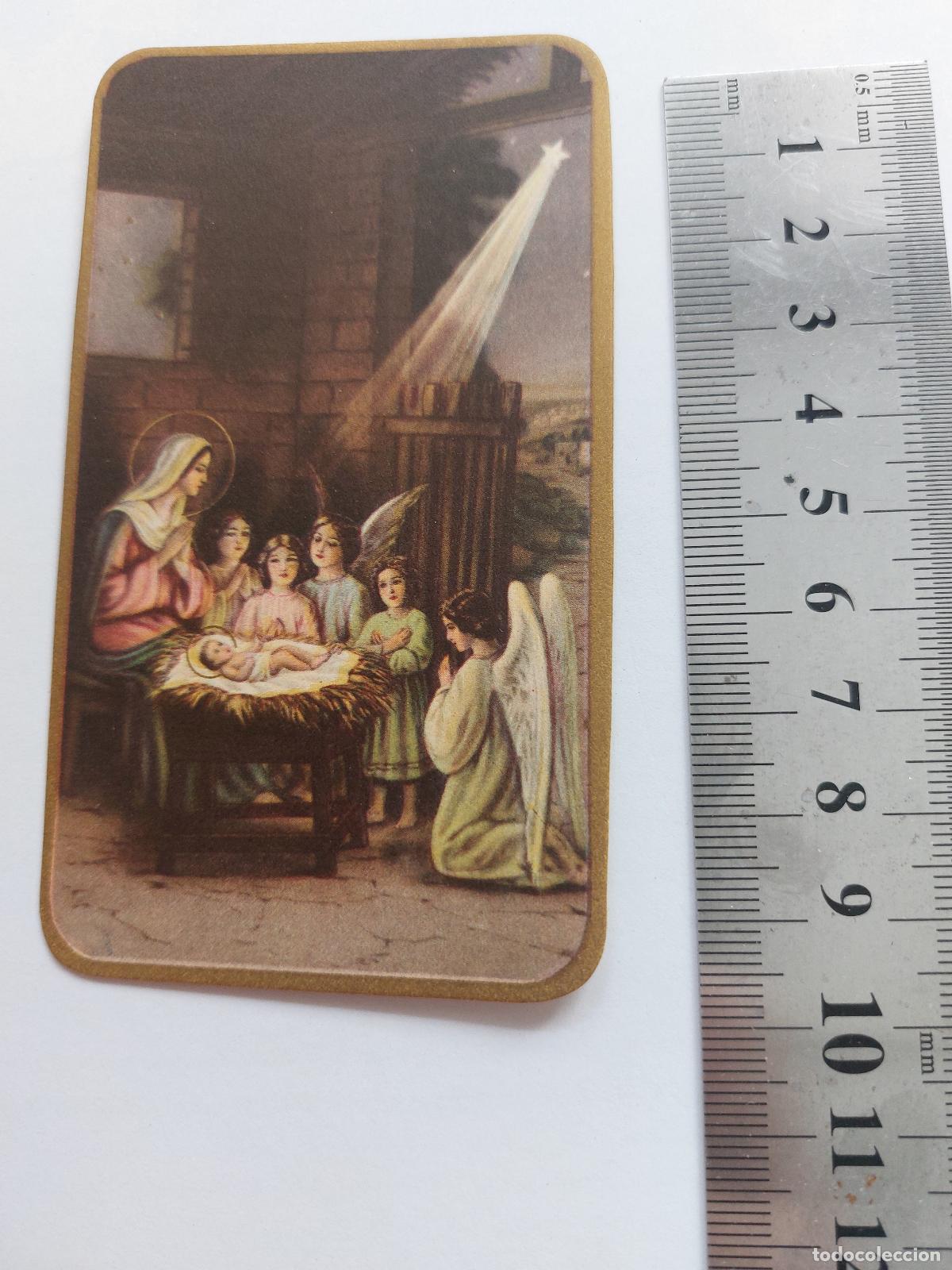 Postales: Estampa con ilustraci&oacute;n cl&aacute;sica del Nacimiento de Jes&uacute;s