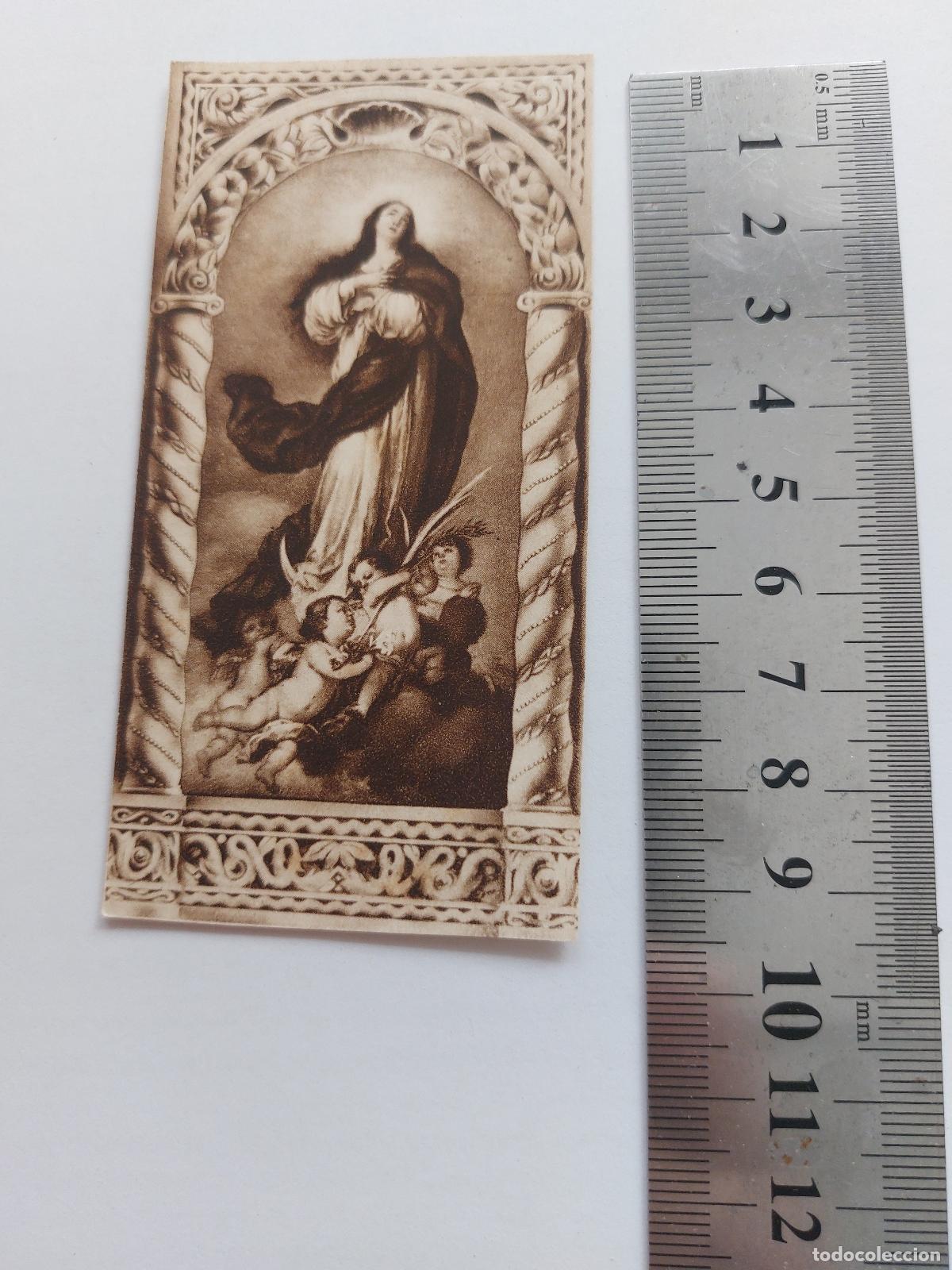 Postales: Estampa con Oraci&oacute;n a Mar&iacute;a Inmaculada y Estampa Religiosa