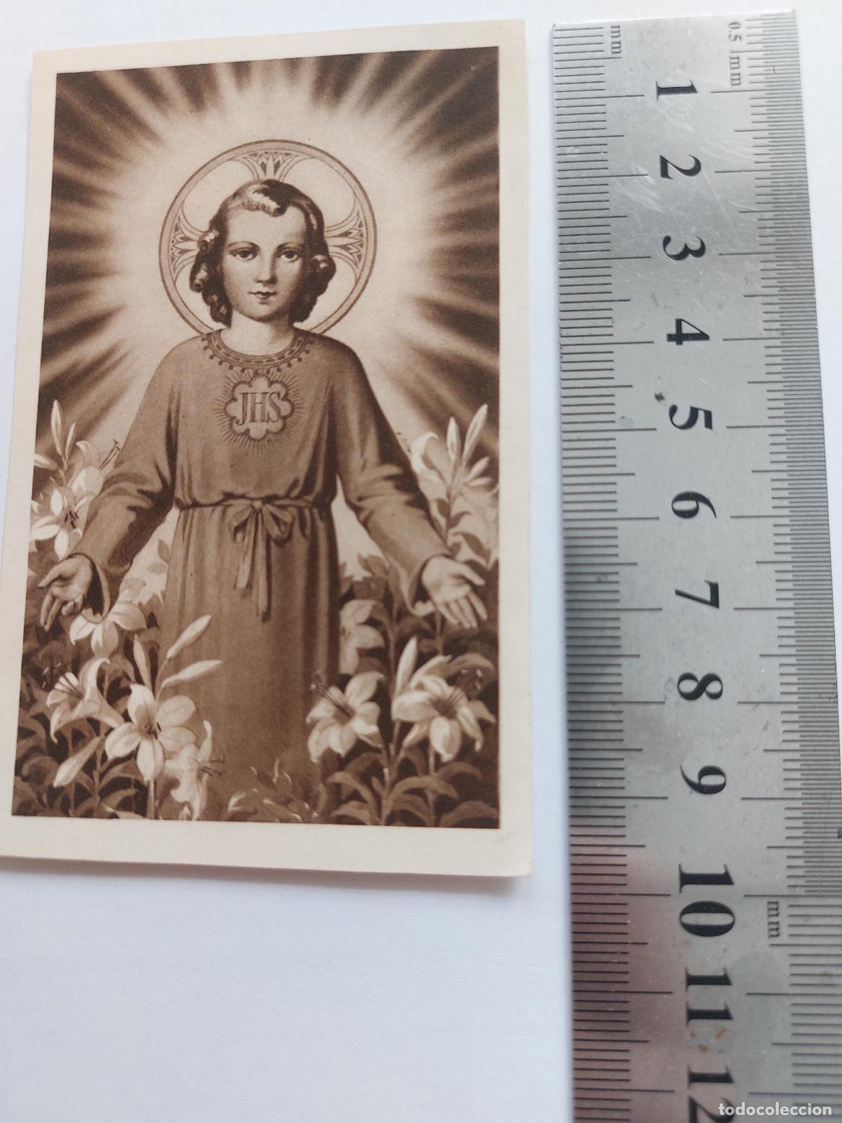 Postales: Estampa de Jes&uacute;s Ni&ntilde;o entre lirios