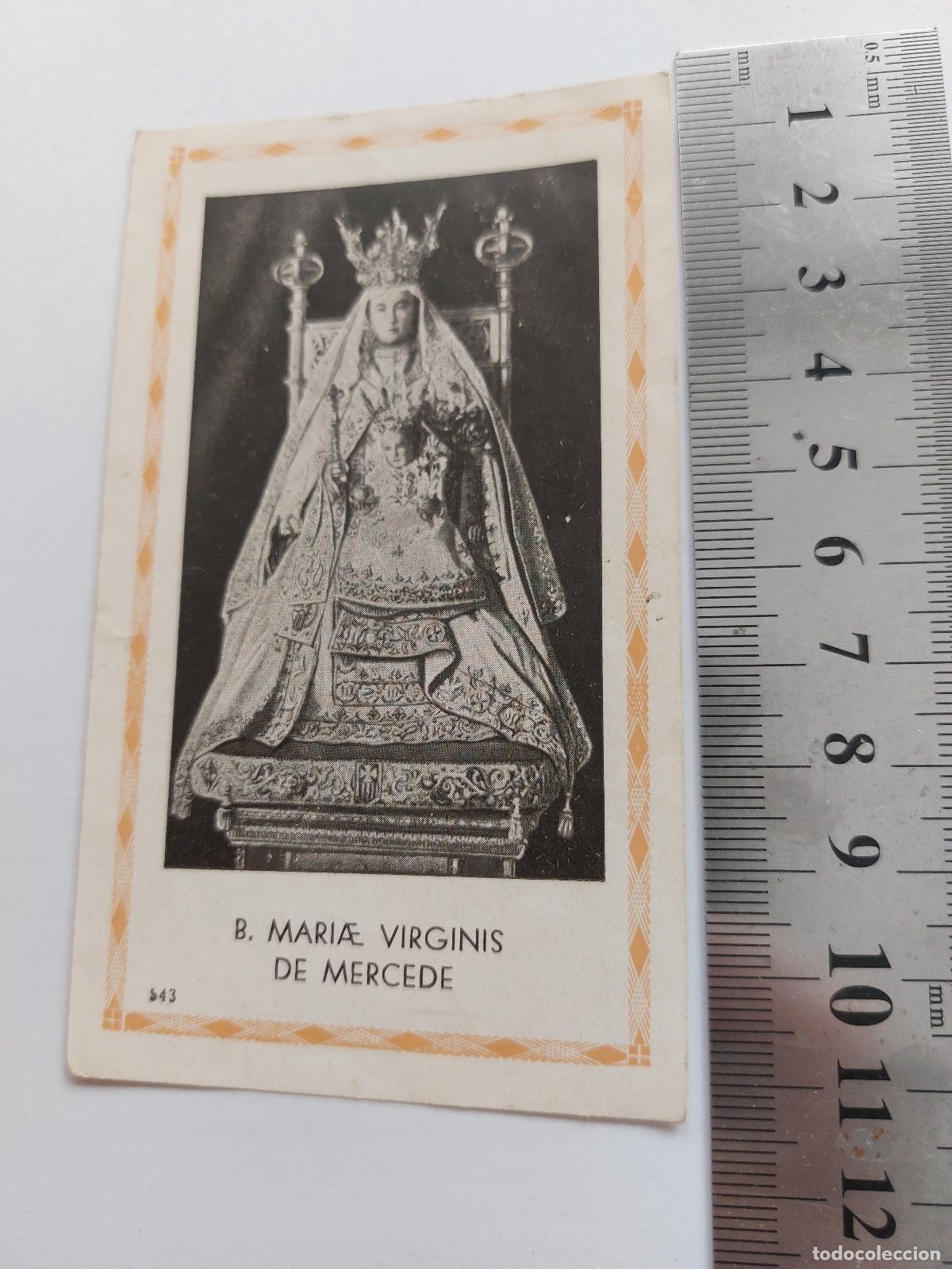 Postales: Estampa religiosa de la Virgen de la Merced editada en Barcelona