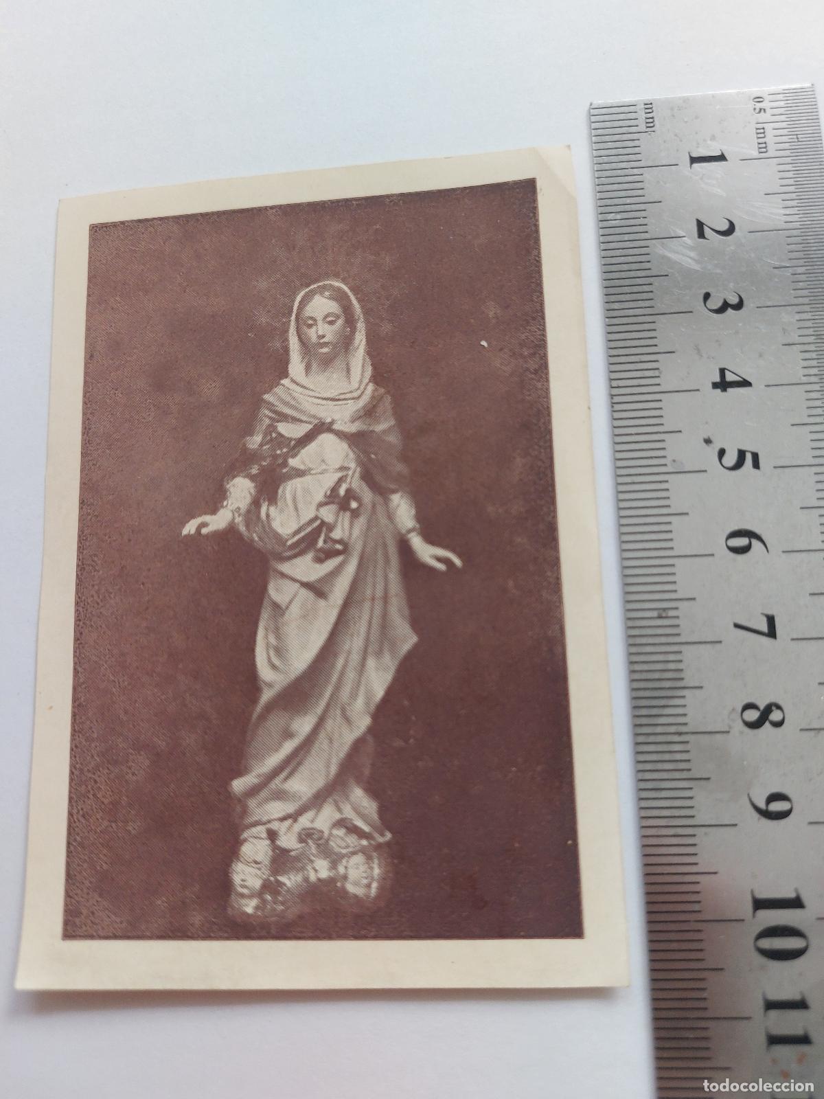 Postales: Estampa con figura de estatua religiosa en tono sepia