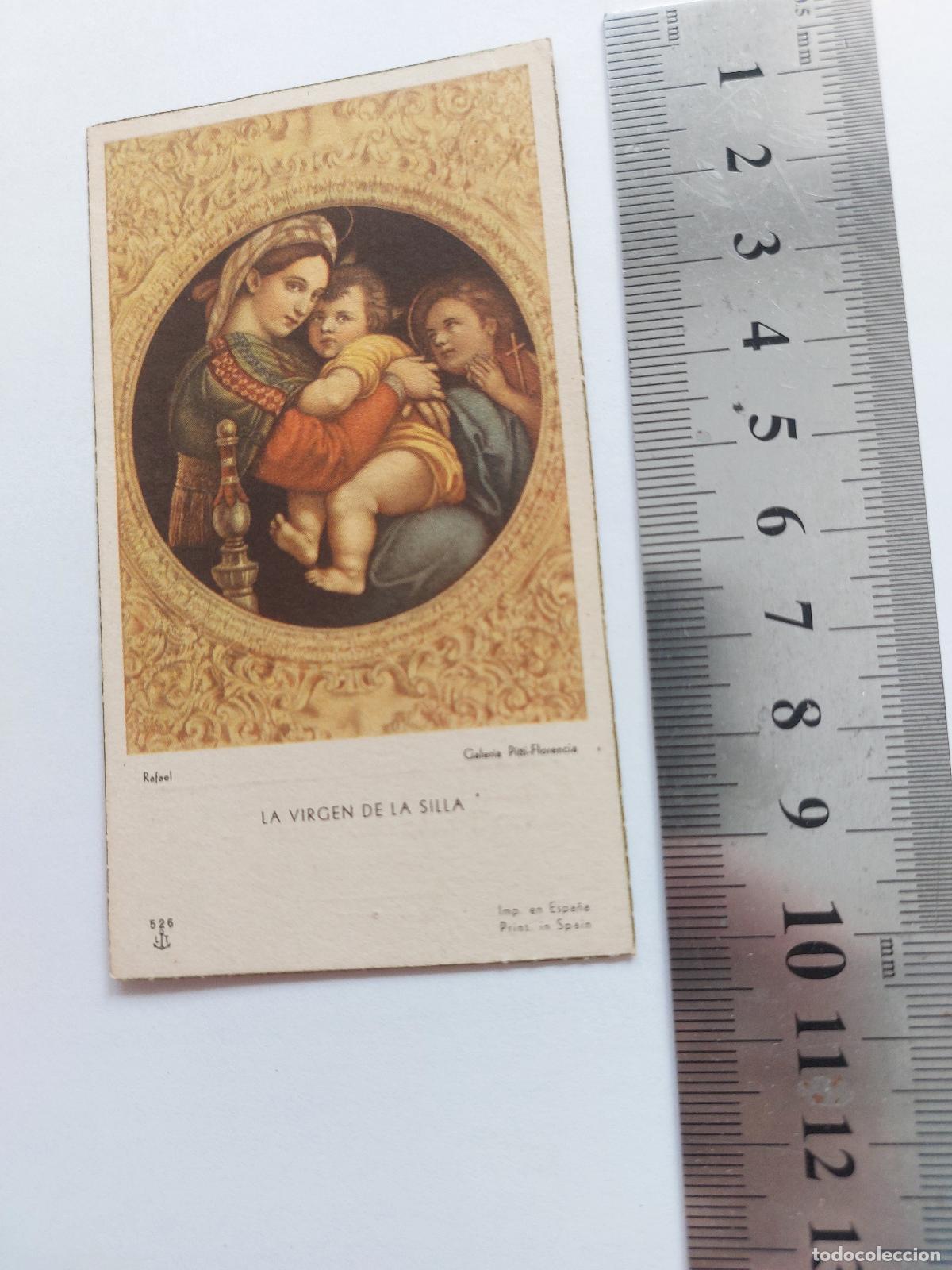 Postales: Estampa de la Virgen de la Silla, Arte Sacro