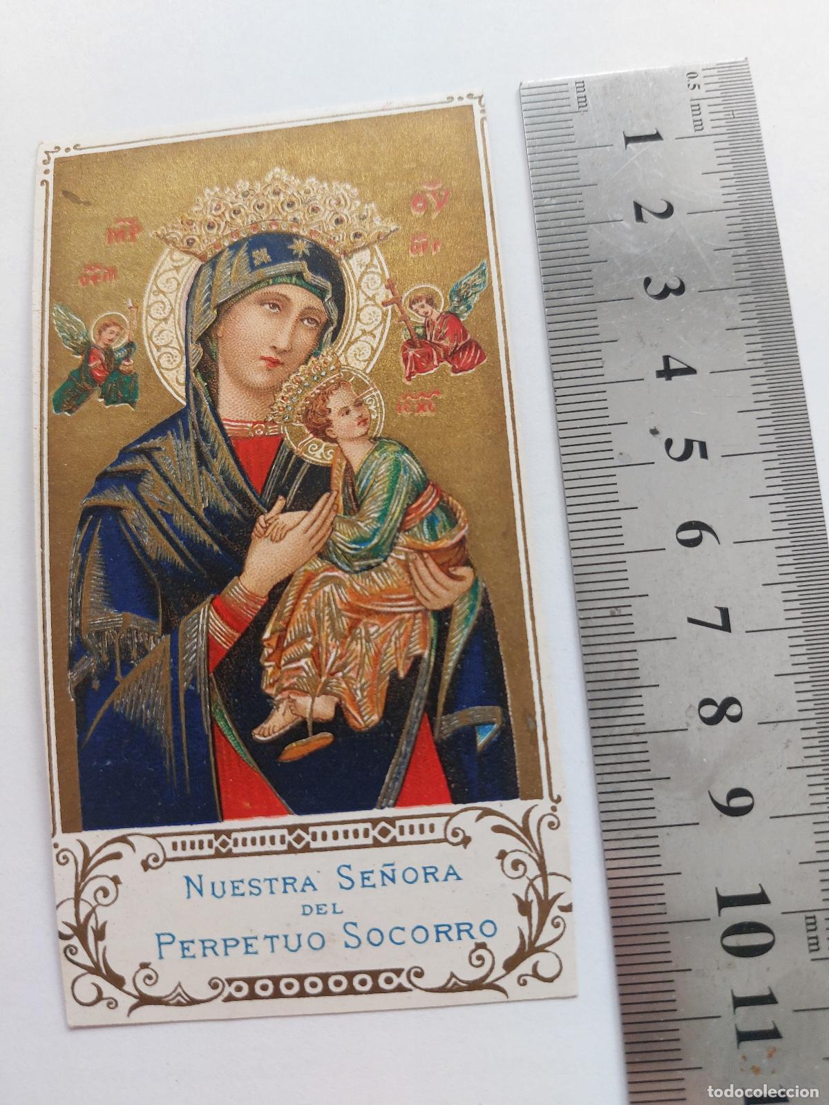 Cartoline: Estampa de Nuestra Se&ntilde;ora del Perpetuo Socorro con oraci&oacute;n