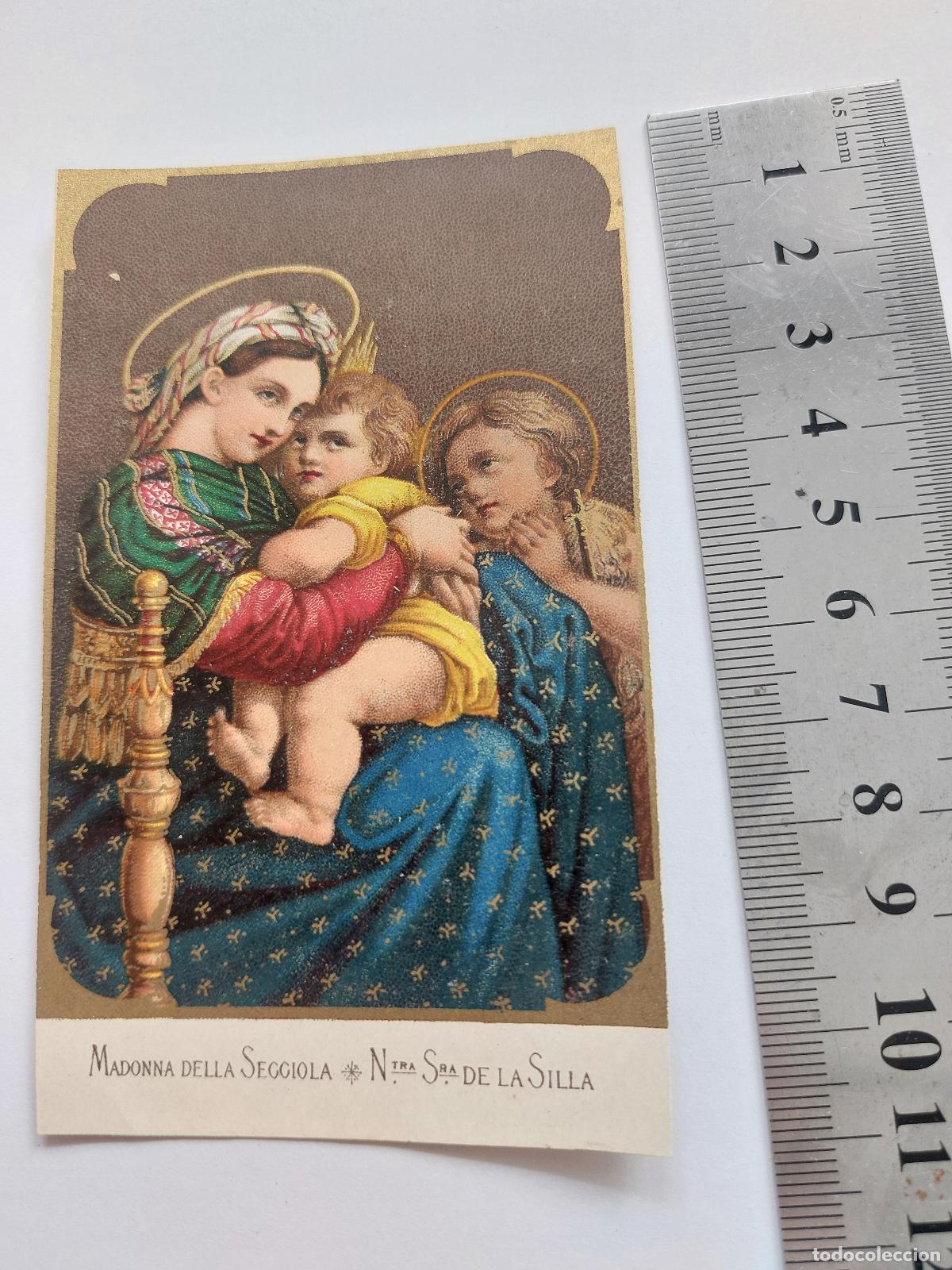 Cartoline: Estampa de la Madonna della Seggiola de Rafael