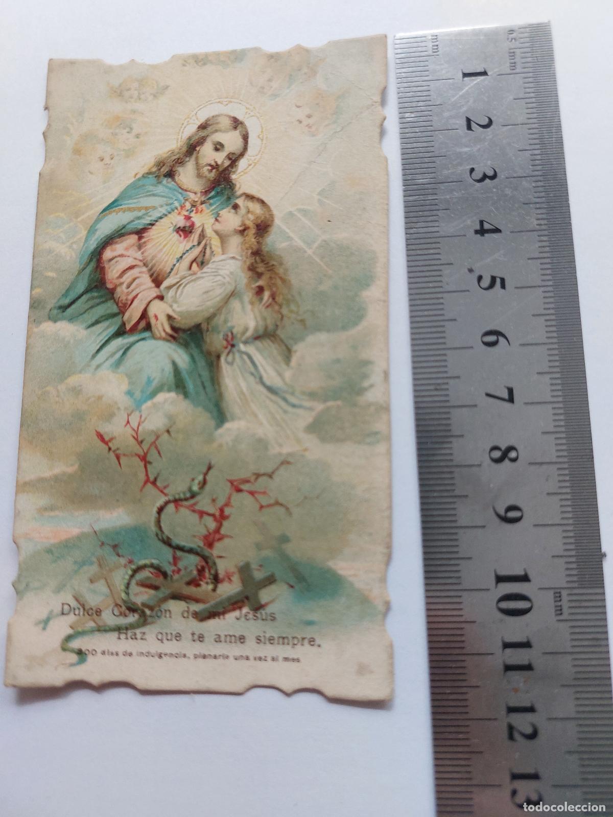 Postcards: Estampa Estampa religiosa con la imagen del Sagrado Coraz&oacute;n de Jes&uacute;s