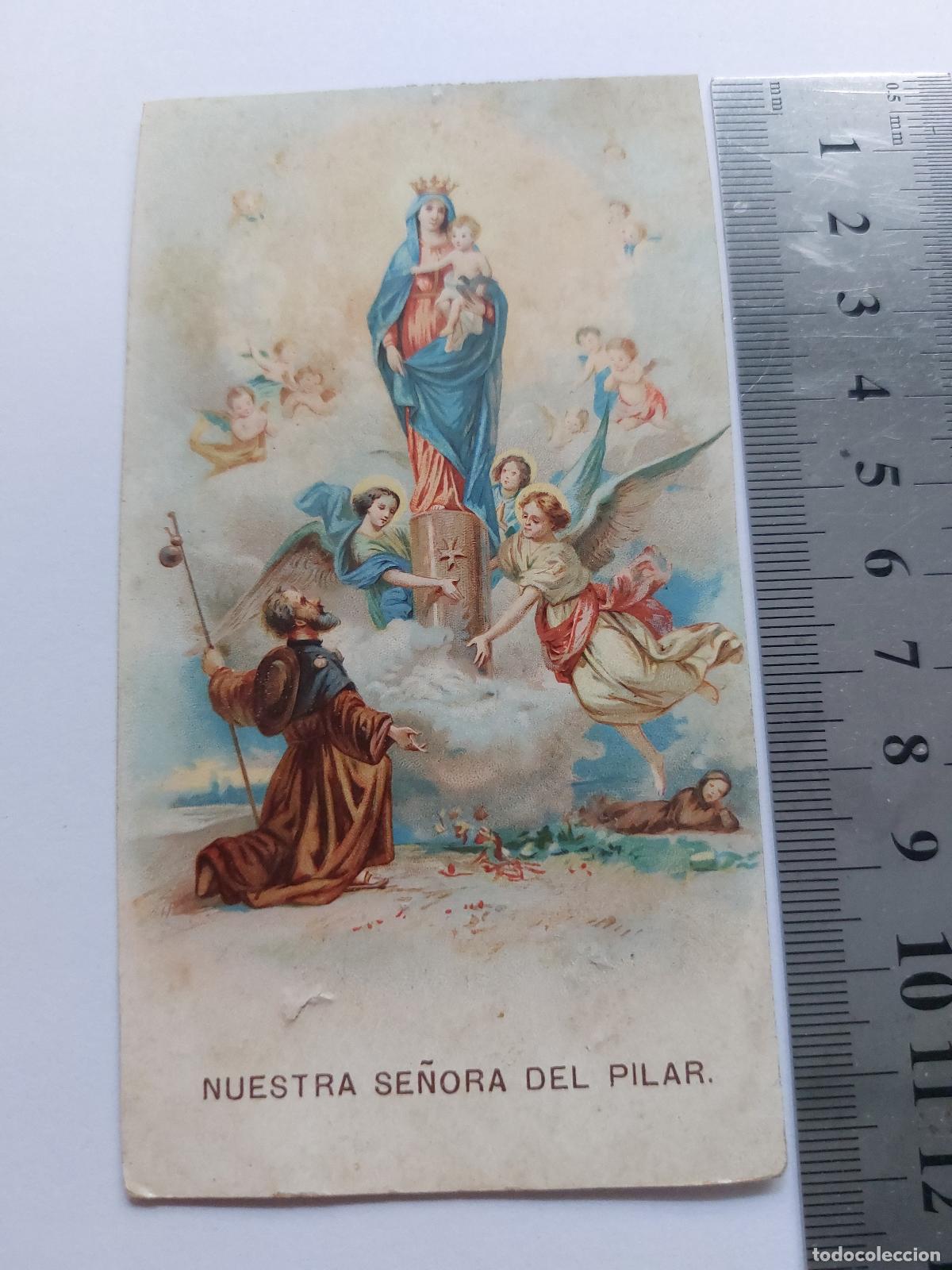 Postcards: Estampa religiosa de Nuestra Se&ntilde;ora del Pilar