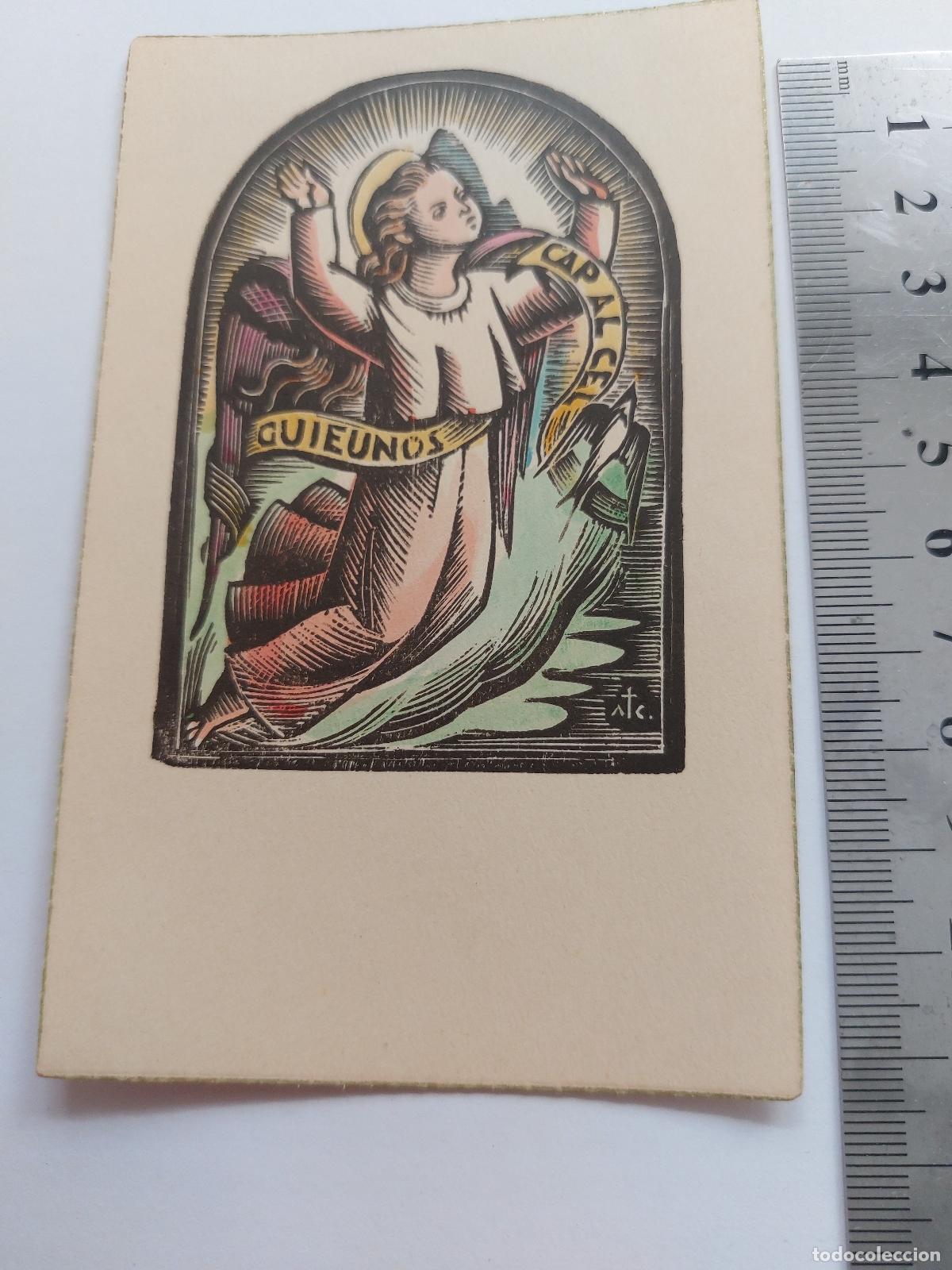 Postcards: Estampa con ilustraci&oacute;n de &aacute;ngel y frase en catal&aacute;n