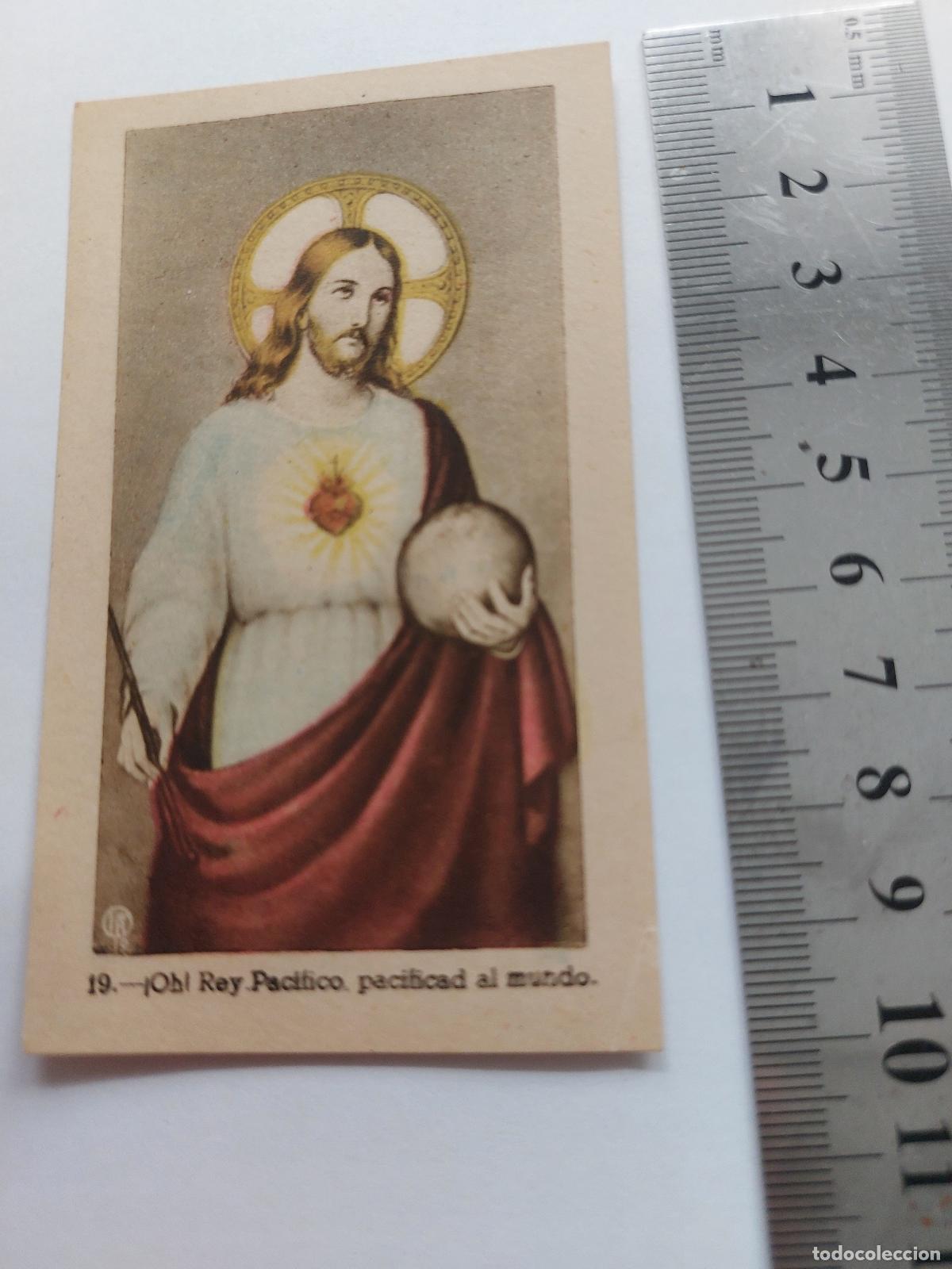 Postcards: Estampa Sagrado Coraz&oacute;n de Jes&uacute;s Rey Pac&iacute;fico