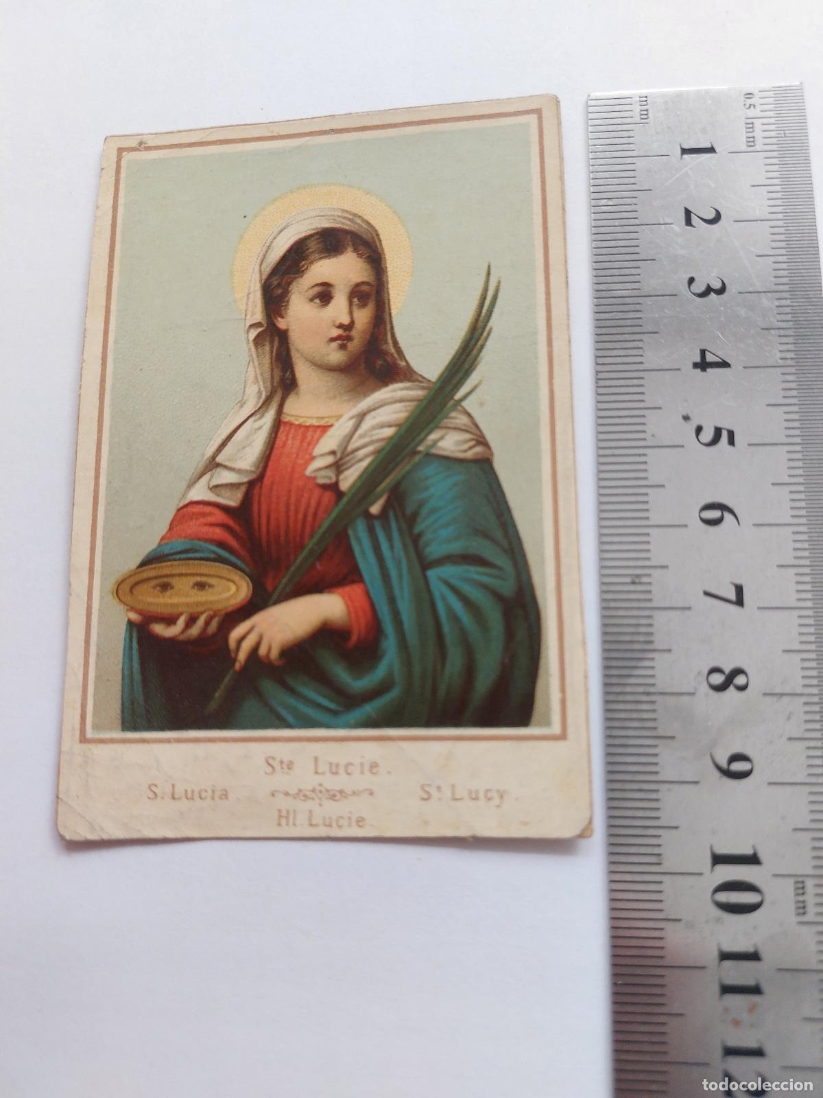 Postales: Estampa de Santa Luc&iacute;a, imagen devocional religiosa