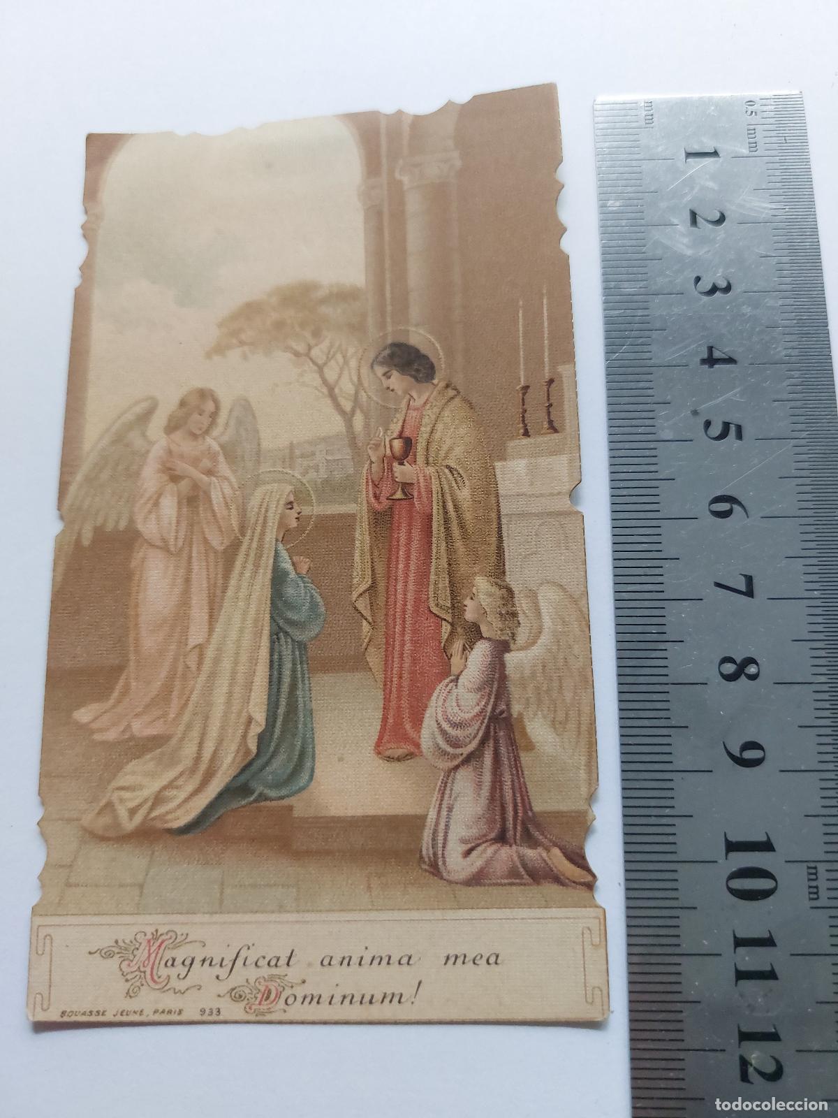 Postales: Estampa con ilustraci&oacute;n religiosa de oraci&oacute;n y &aacute;ngeles en Par&iacute;s