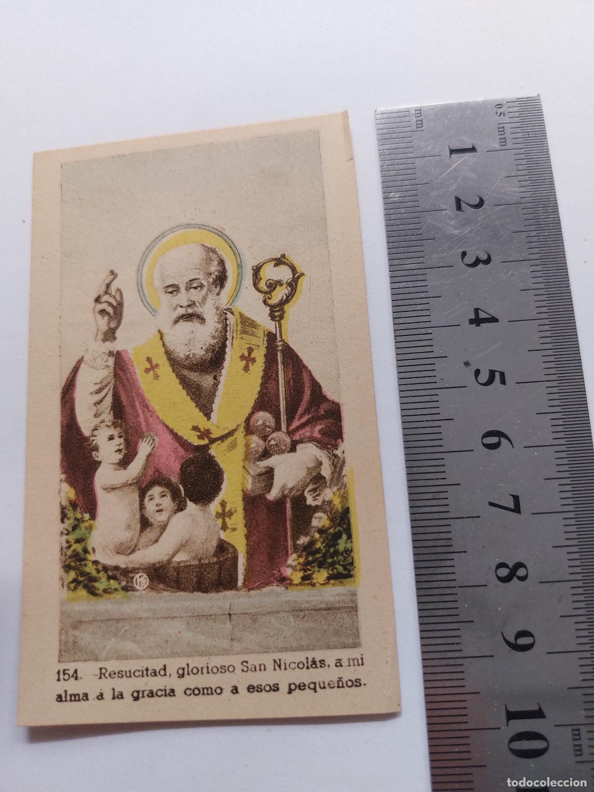 Postales: Estampa con Oraci&oacute;n a San Nicol&aacute;s de Bari