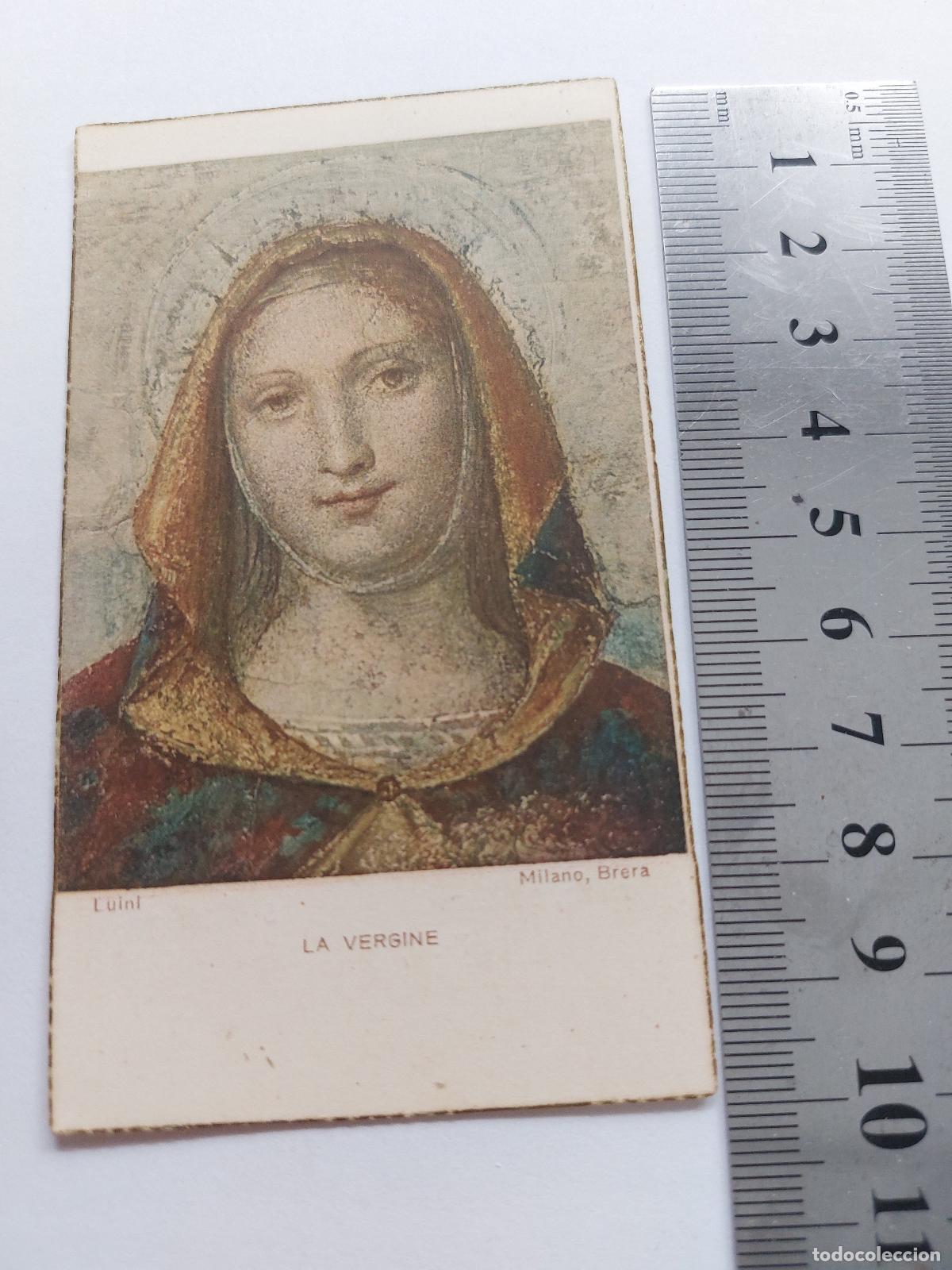 Postales: Estampa de la obra La Vergine de Luini en Brera