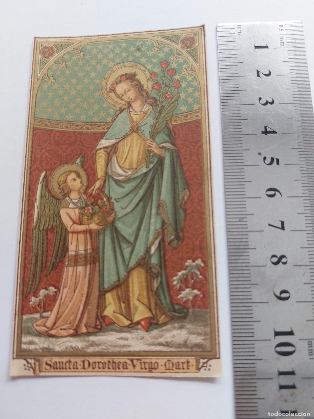 Postales: Estampa de Santa Dorotea Virgen y M&aacute;rtir