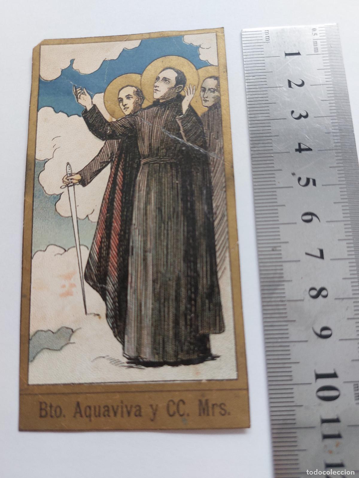 Postales: Estampa con representaci&oacute;n de los Beatos Aquaviva y compa&ntilde;eros