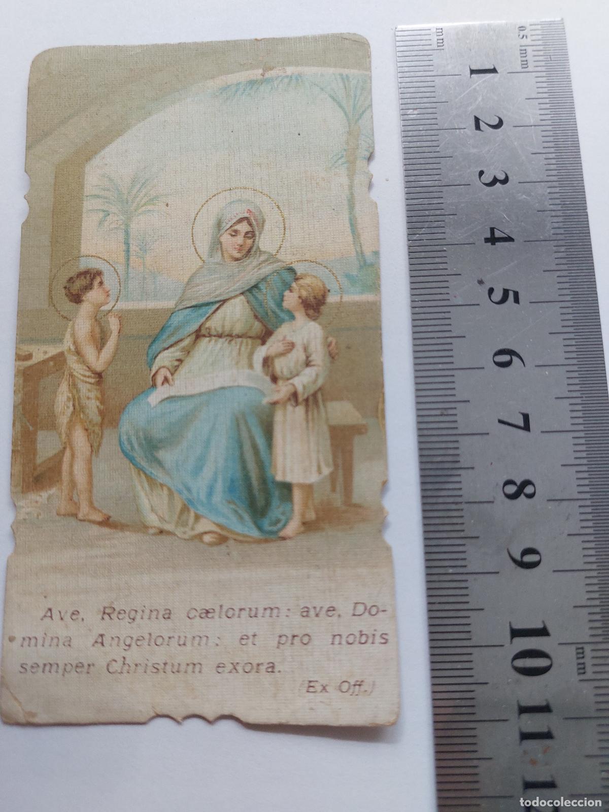 Postales: Estampa con ilustraci&oacute;n religiosa de la Virgen y el Ni&ntilde;o