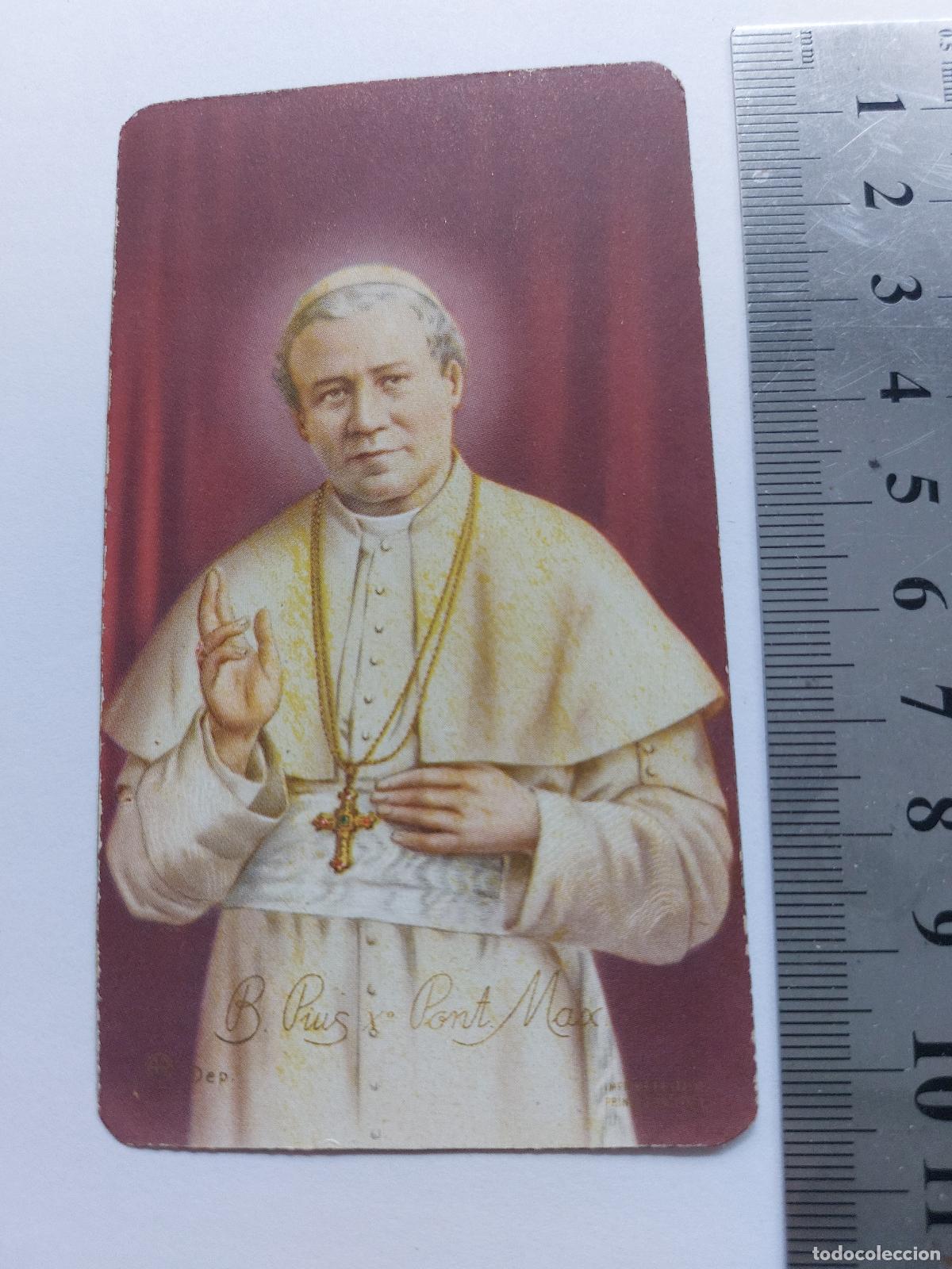 Postkarten: Estampa de colecci&oacute;n con imagen del Papa P&iacute;o X
