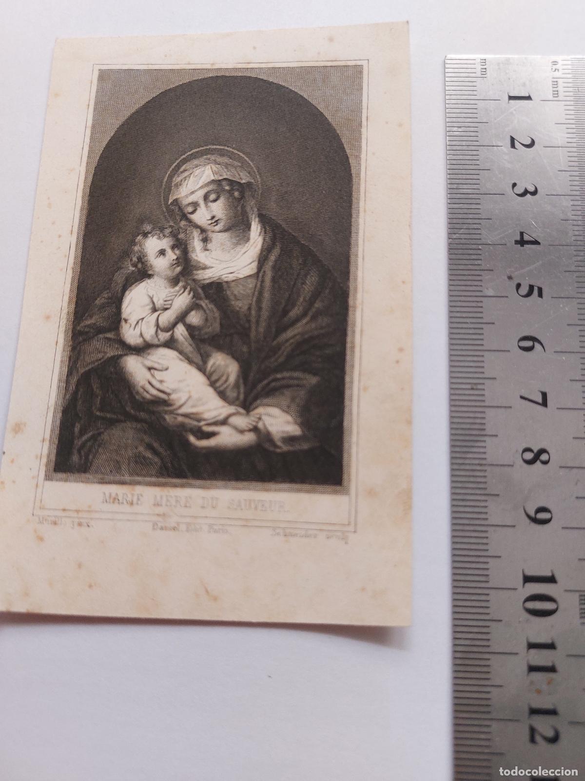 Postales: Estampa con representaci&oacute;n art&iacute;stica de Mar&iacute;a Madre del Salvador