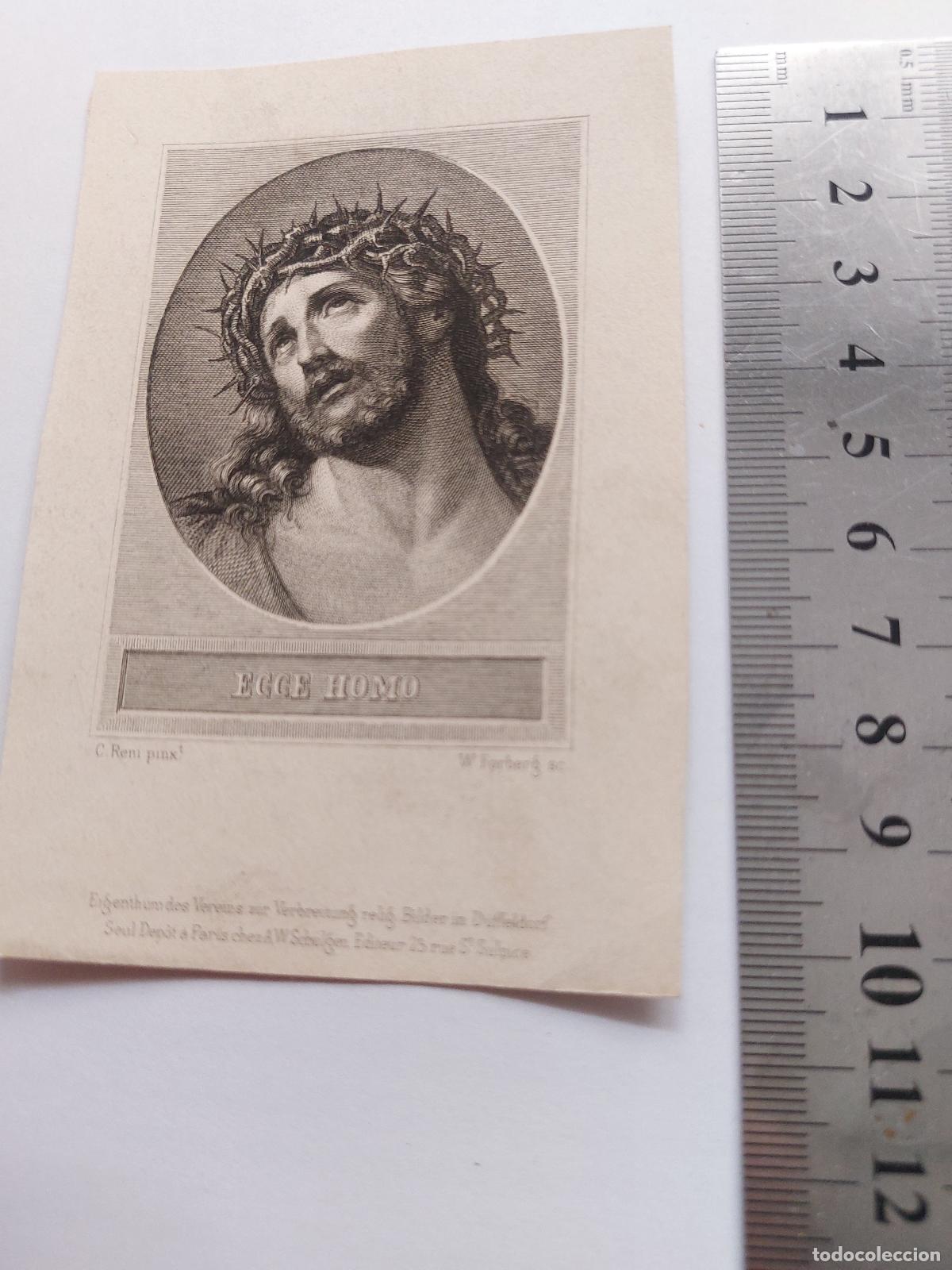Postales: Estampa con ilustraci&oacute;n religiosa de Ecce Homo