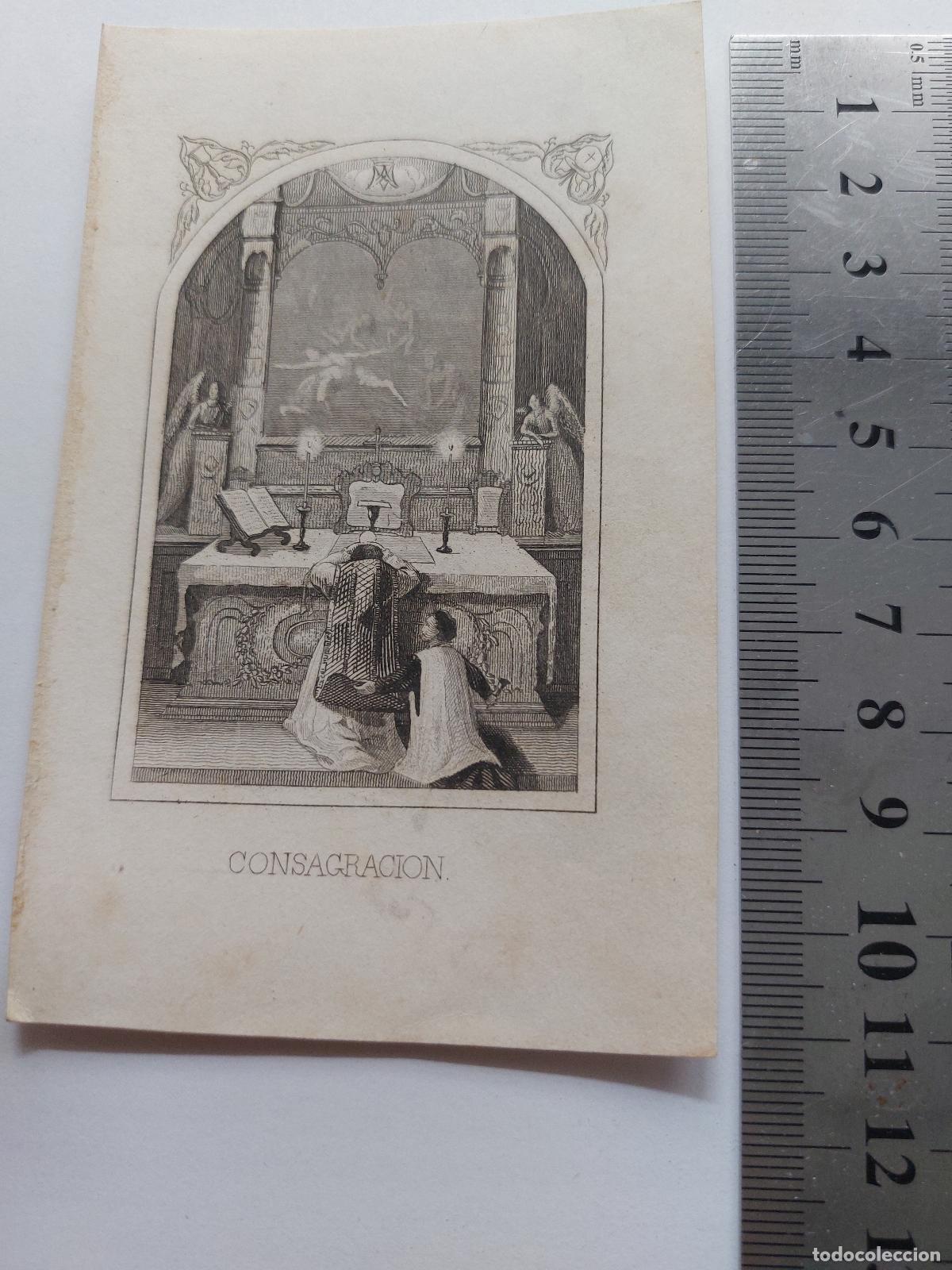 Postales: Estampa religiosa de la Consagraci&oacute;n durante la Santa Misa