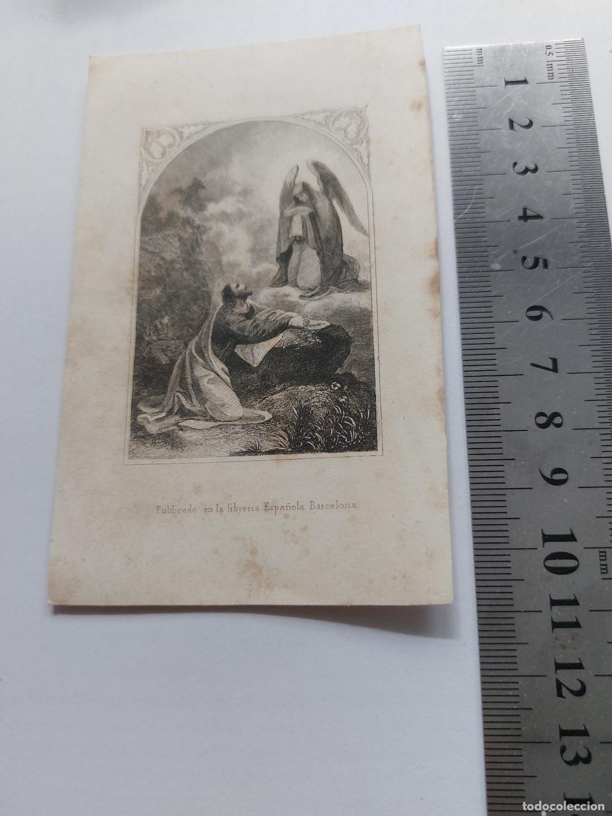 Postales: Estampa con representaci&oacute;n de escena religiosa publicada en Barcelona
