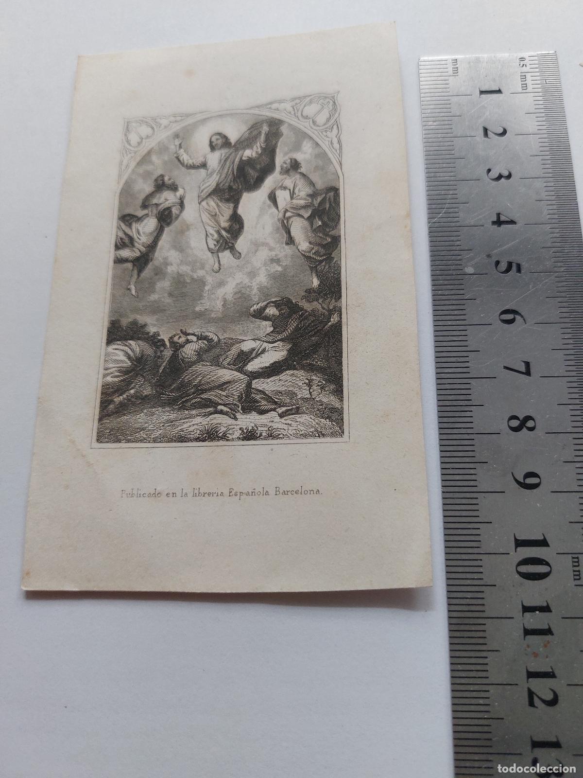 Postales: Estampa religiosa de la Transfiguraci&oacute;n de Jes&uacute;s publicada en Barcelona