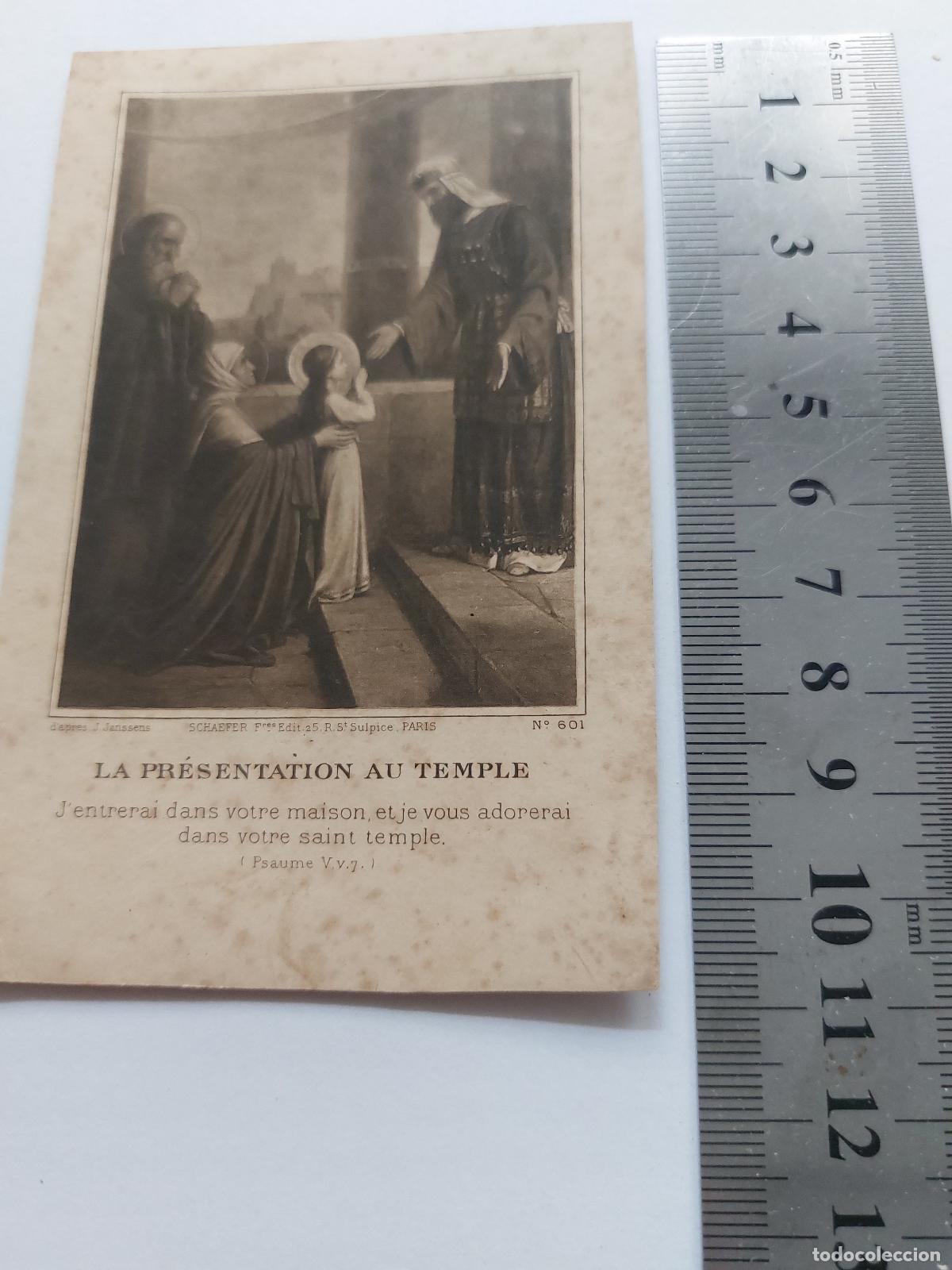 Postales: Estampa religiosa La Presentaci&oacute;n al Templo, edici&oacute;n Sulpice