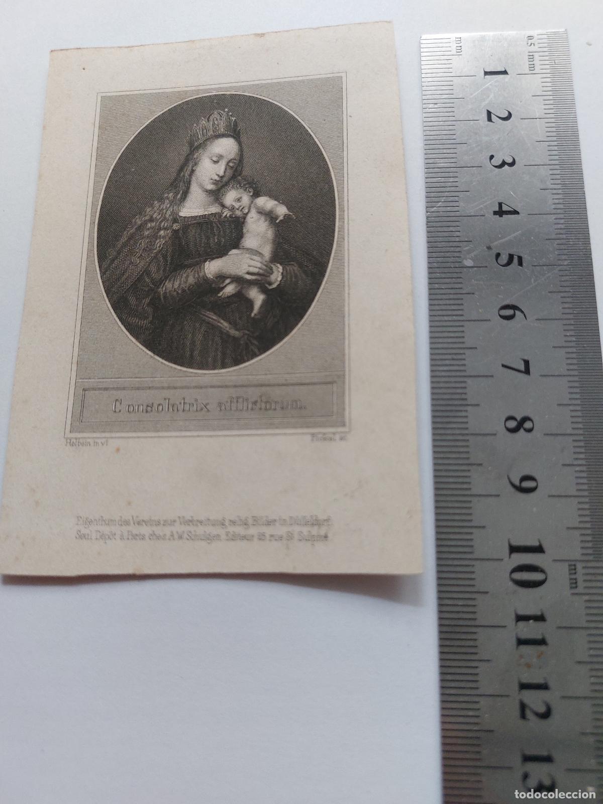 Postales: Estampa religiosa Consolatrix Afflictorum grabado art&iacute;stico