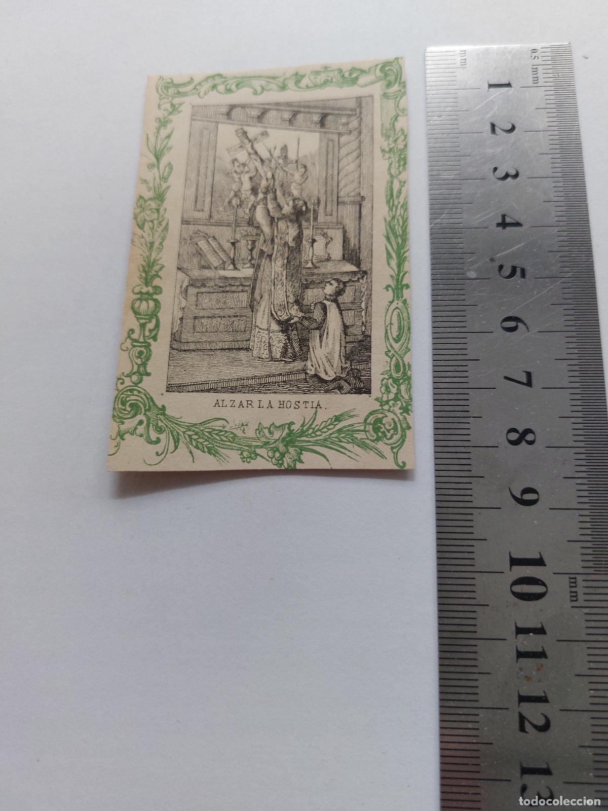 Postales: Estampa religiosa de la ceremonia de Alzar la Hostia