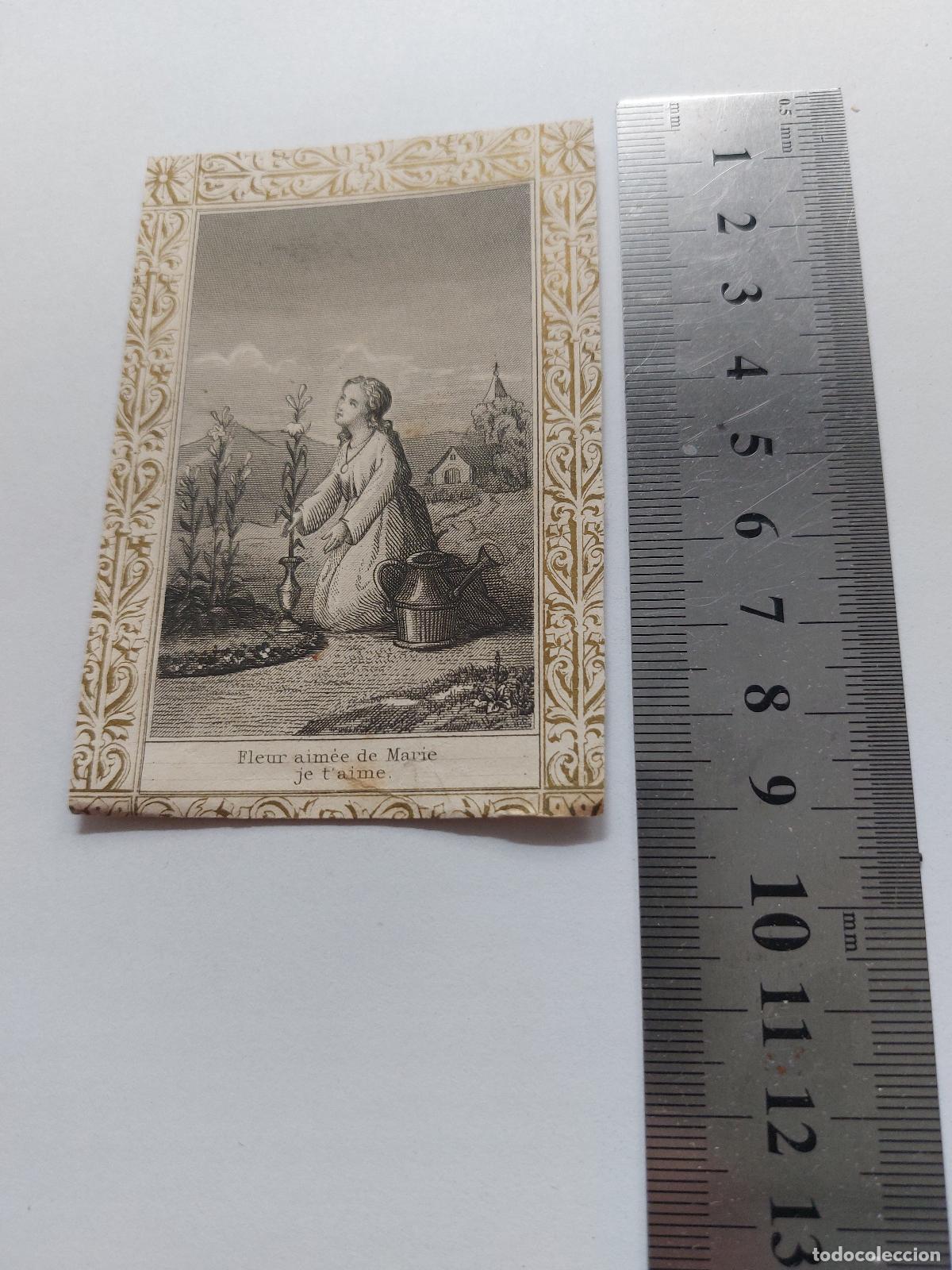 Postales: Estampa devocional religiosa con ilustraci&oacute;n de la Virgen